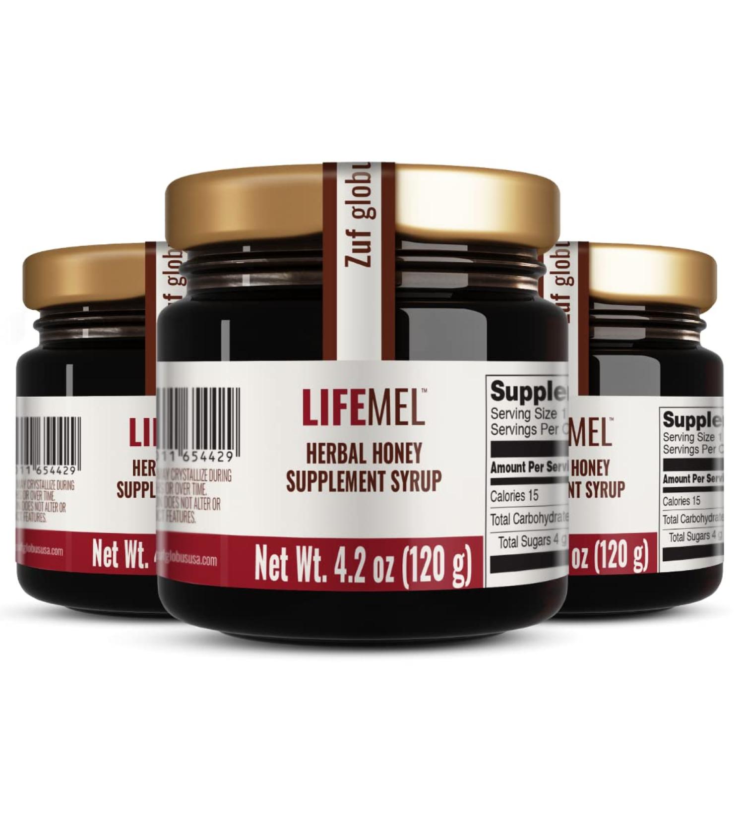 LIFEMEL - Natural Immune Support Herbal Honey - Botanical Herbal Formula - 3-Pack - Supports Overall Wellness & Daily Immunity - Clinically Studied - Non-Infused Functional Honey 12.6 Fl Oz (Pack of 1) - Buy Online on GoSupps.com