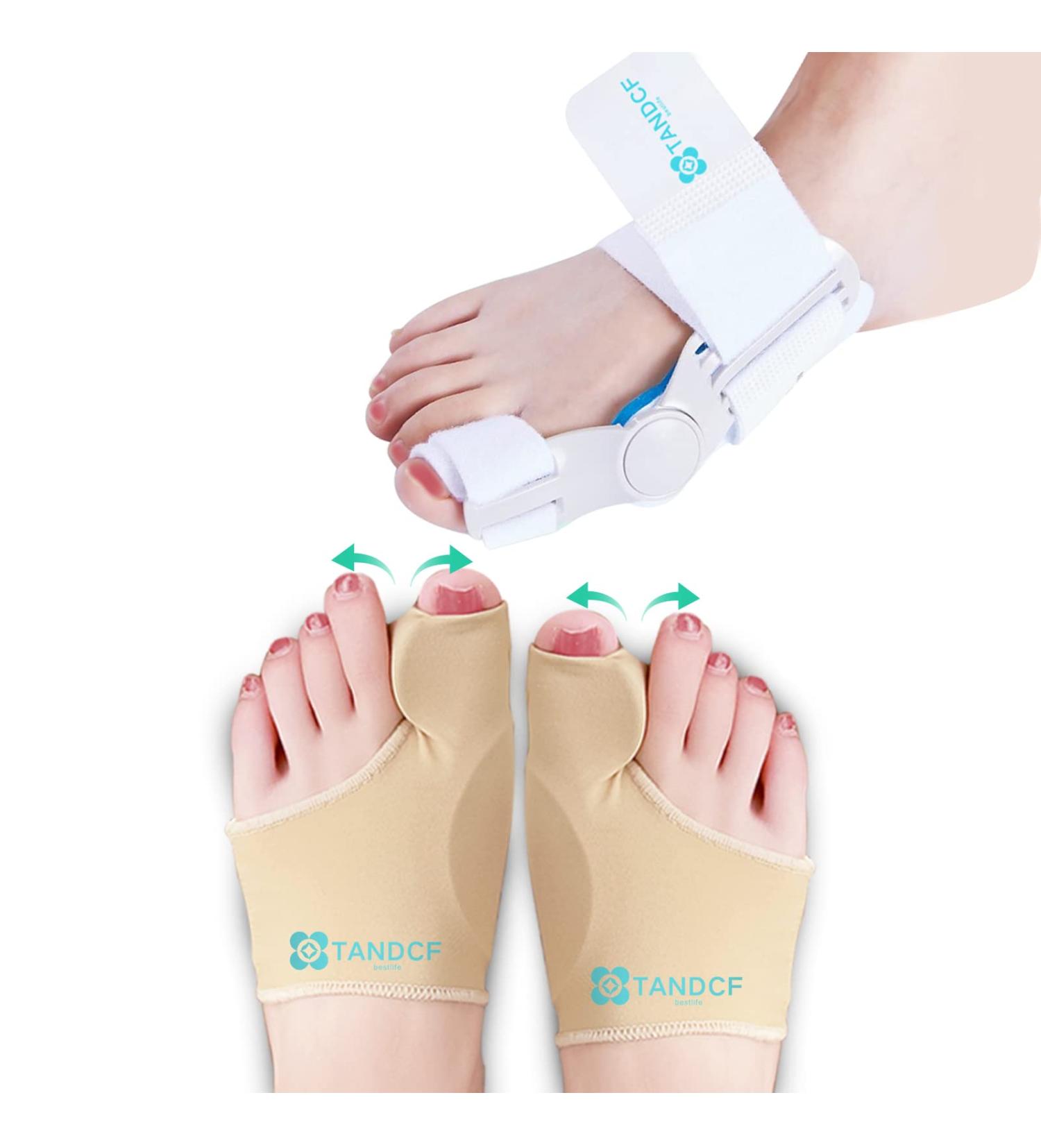 Orthopedic Bunion Corrector for Women and Men - Adjustable with Silicone Inner Pad - Hammer Toe Straightener - Medical-Grade Splint (TANDCF-3) - Buy Online on GoSupps.com