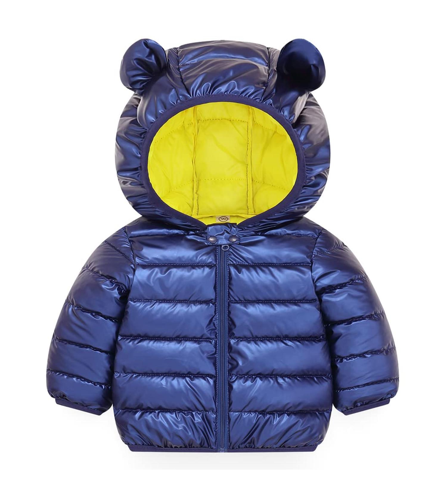 Blue Baby Puffer Jacket 110cm | Winter Hooded Coat for 3-4 Years | Lightweight Outerwear - Buy Online on GoSupps.com