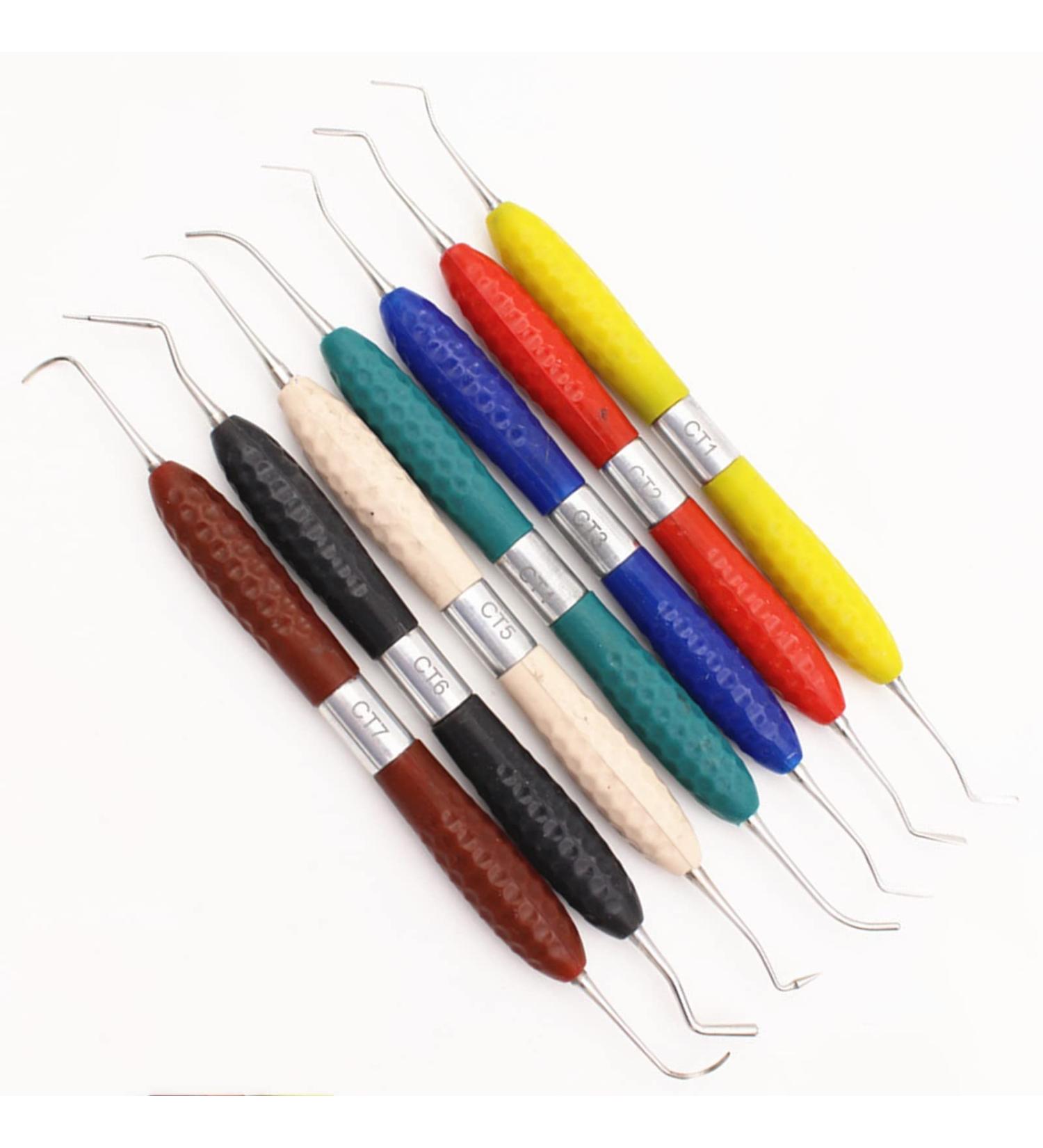 JZJZ Dental Schneider Quality 7-Part Restoration & Filling Tool Set - Essential Dentist Tools for Harz Repair - Buy Online on GoSupps.com