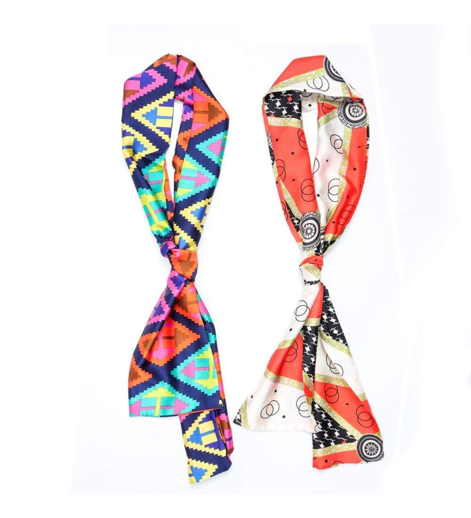 Satin Edge Laying Scarf 2pc Set for Lace Wigs - Silk Headband for Hair Wrapping - Fashion Headband for Yoga and Sport - Double Sided Headwrap Scarf - Buy Online on GoSupps.com