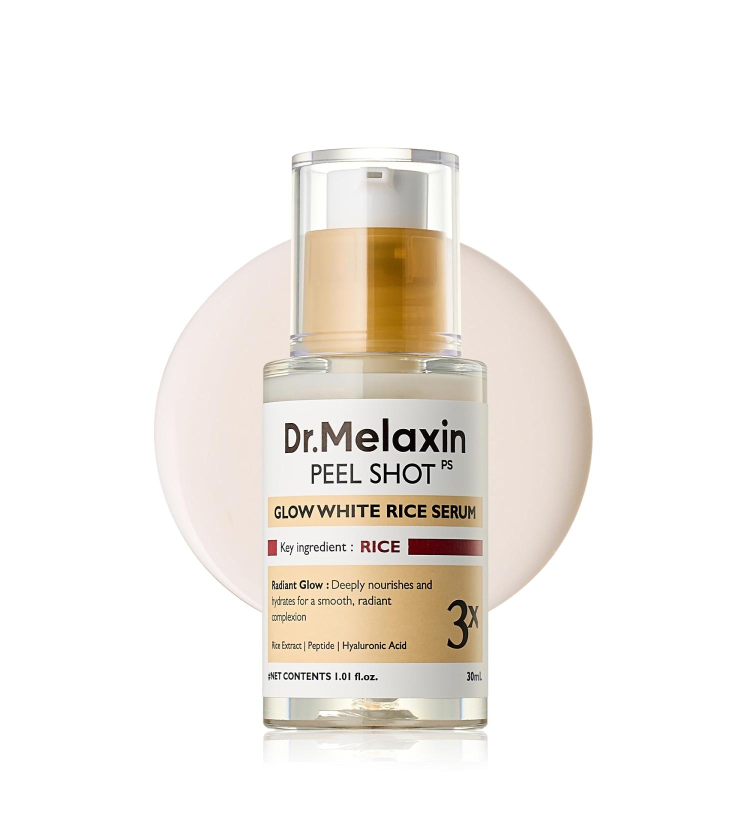 Dr.Melaxin Peel Shot Glow Rice PDRN Serum 30ml Facial Skin Care Smooth Texture For Pore Care Korean Skin Care - Buy Online on GoSupps.com