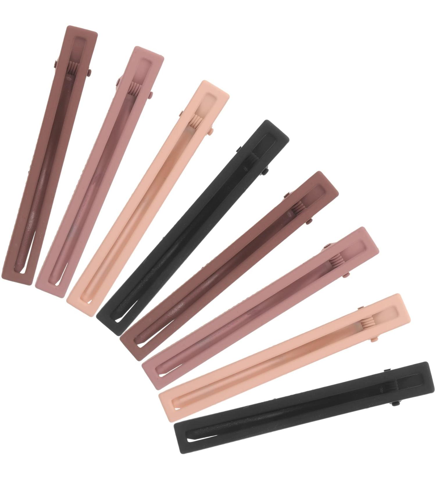 8 pieces braided hair clips side hair clips square beak clip hollow hair pin hair bun holder girls hair accessories for daily travel use - Buy Online on GoSupps.com