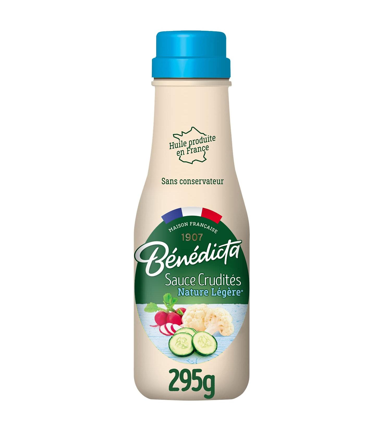 Benedicta Light Natural Crudités Sauce Bénédicta Glass Bottle 295g