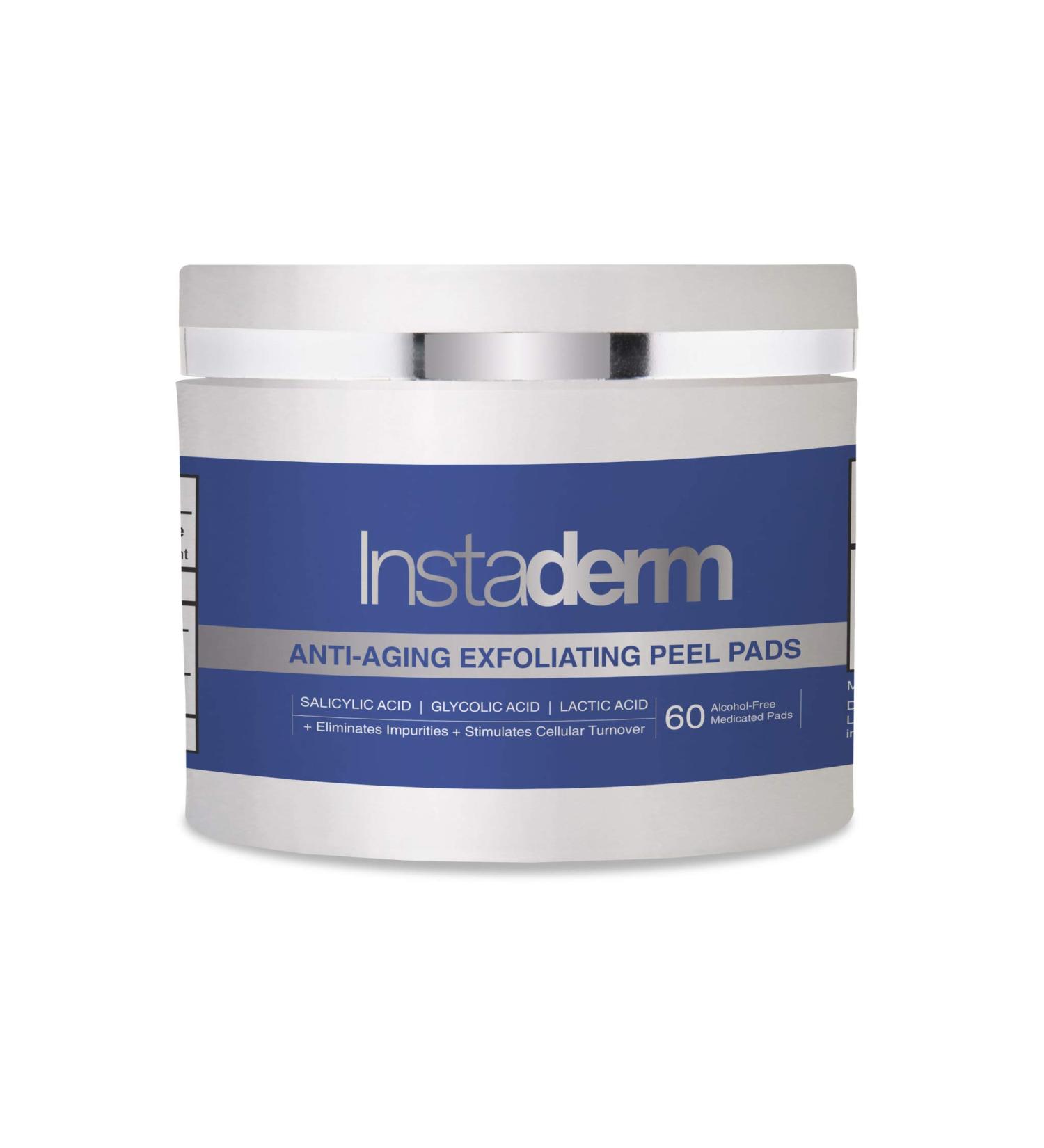 Anti-Aging Exfoliating Peel Pads with Glycolic, Lactic, and Salicylic Acid - Smooth Fine Lines, Wrinkles, Dark Spots & Enhance Skin Texture - Buy Online on GoSupps.com