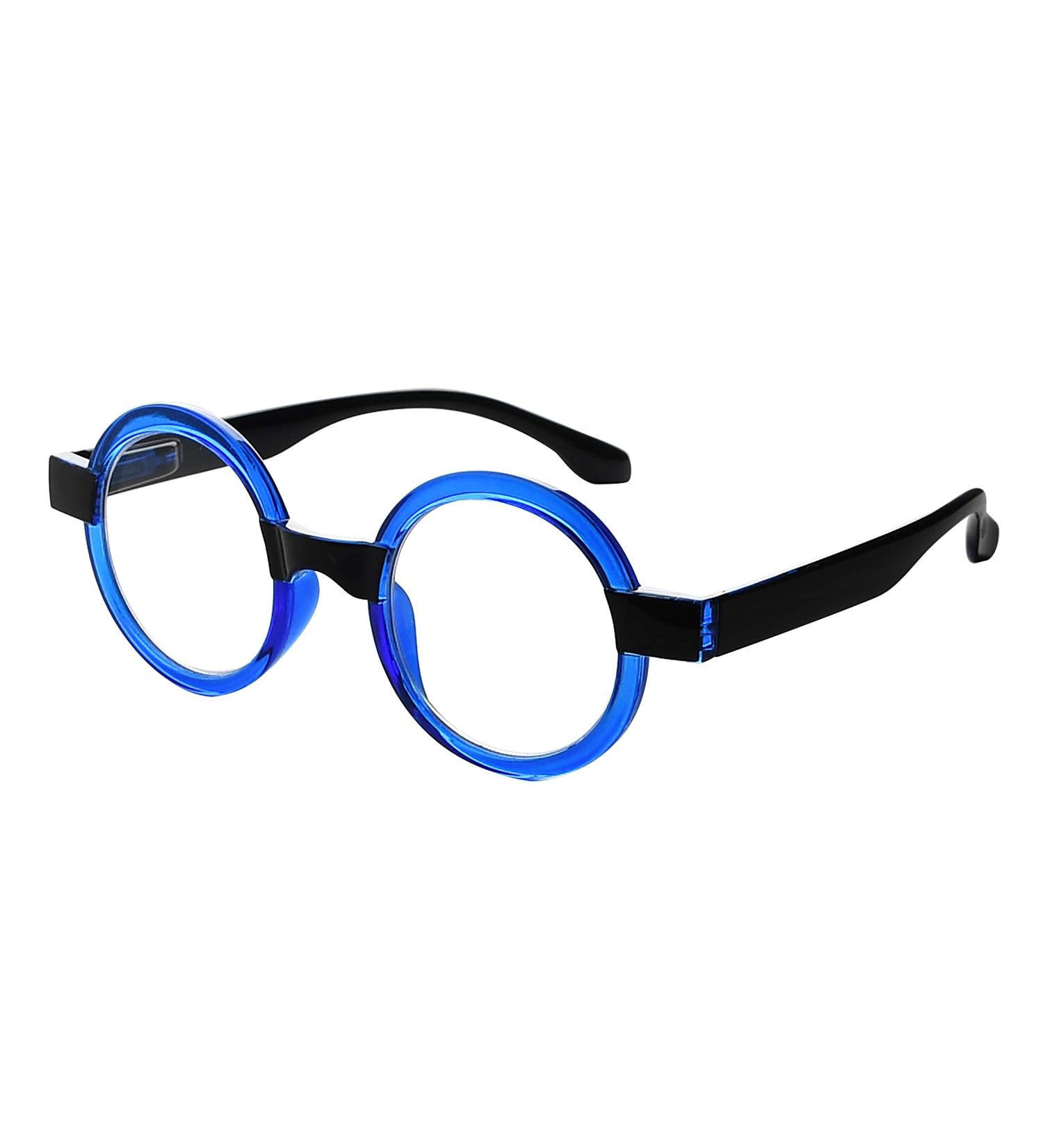 Eyekepper Round Reading Glasses for Women - Retro Blue Eyeglasses +1.50 Diopters - Stylish & Comfortable Readers - Buy Online on GoSupps.com