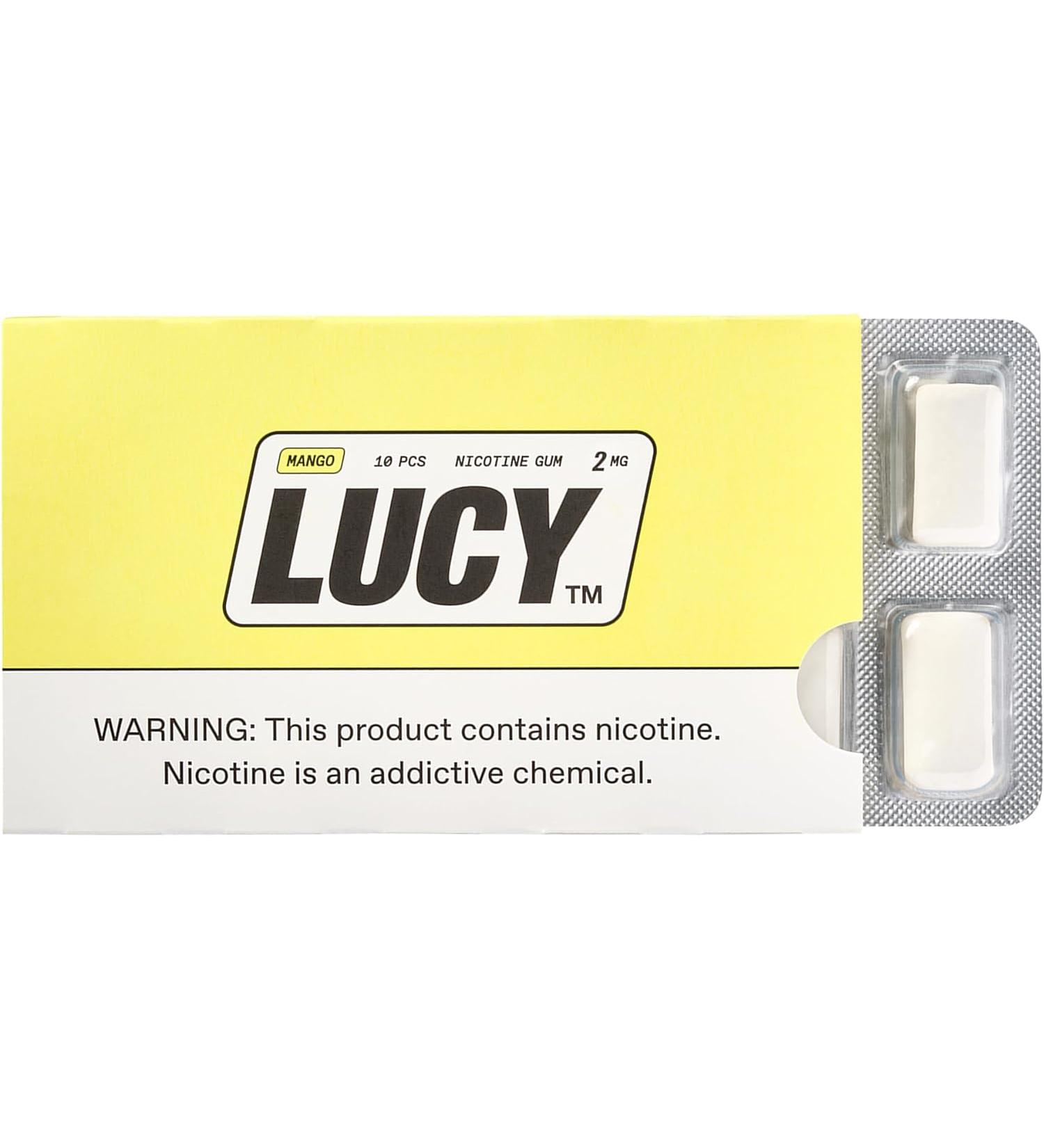 Lucy 2mg Nicotine Gum 100 Count [Red Mango] Alternative - High Purity  Great Taste  Pure Nicotine - On-The-Go Convenience - Buy Online on GoSupps.com