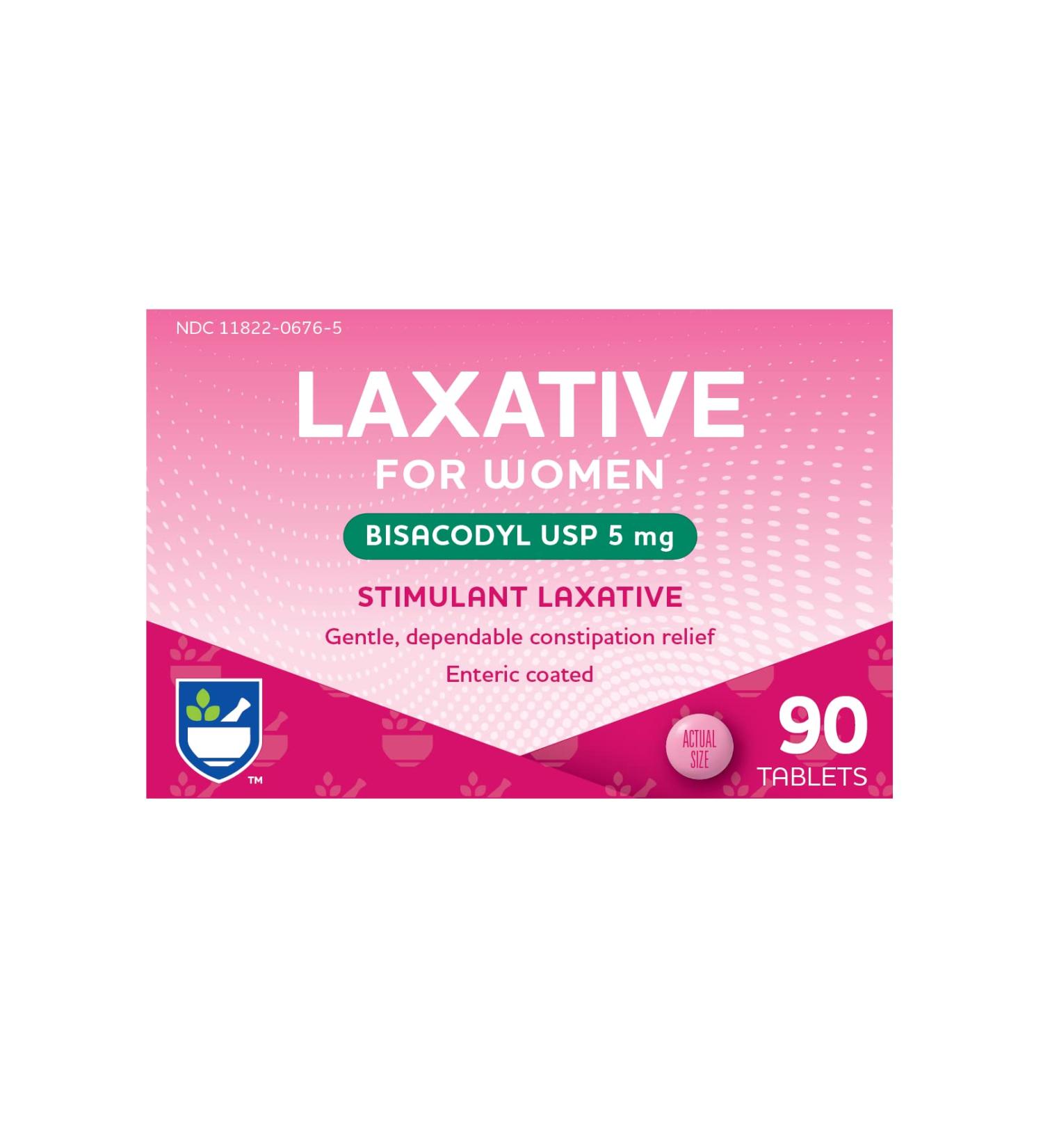 Rite Aid Women's Stimulant Laxative Tablets 5mg - 90 Count | Constipation Relief for Women | Coated for Easy Swallowing | Stool Softener - Buy Online on GoSupps.com