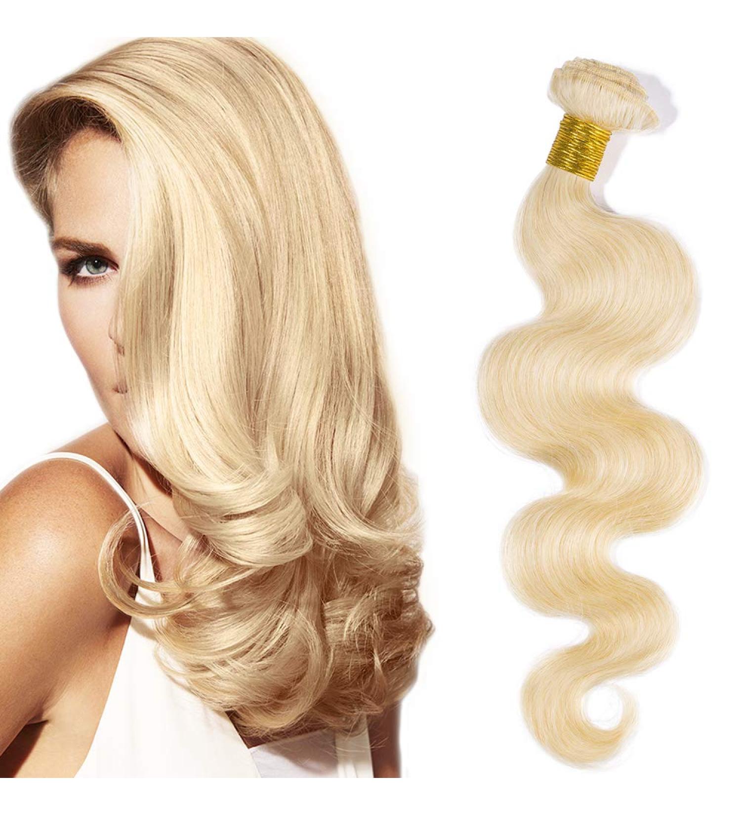 SEGO 10A Brazilian Human Hair Bundles - 100% Unprocessed Body Wave Weave Light Blonde #613 22 - Premium Virgin Hair for International Shipping - Buy Online on GoSupps.com