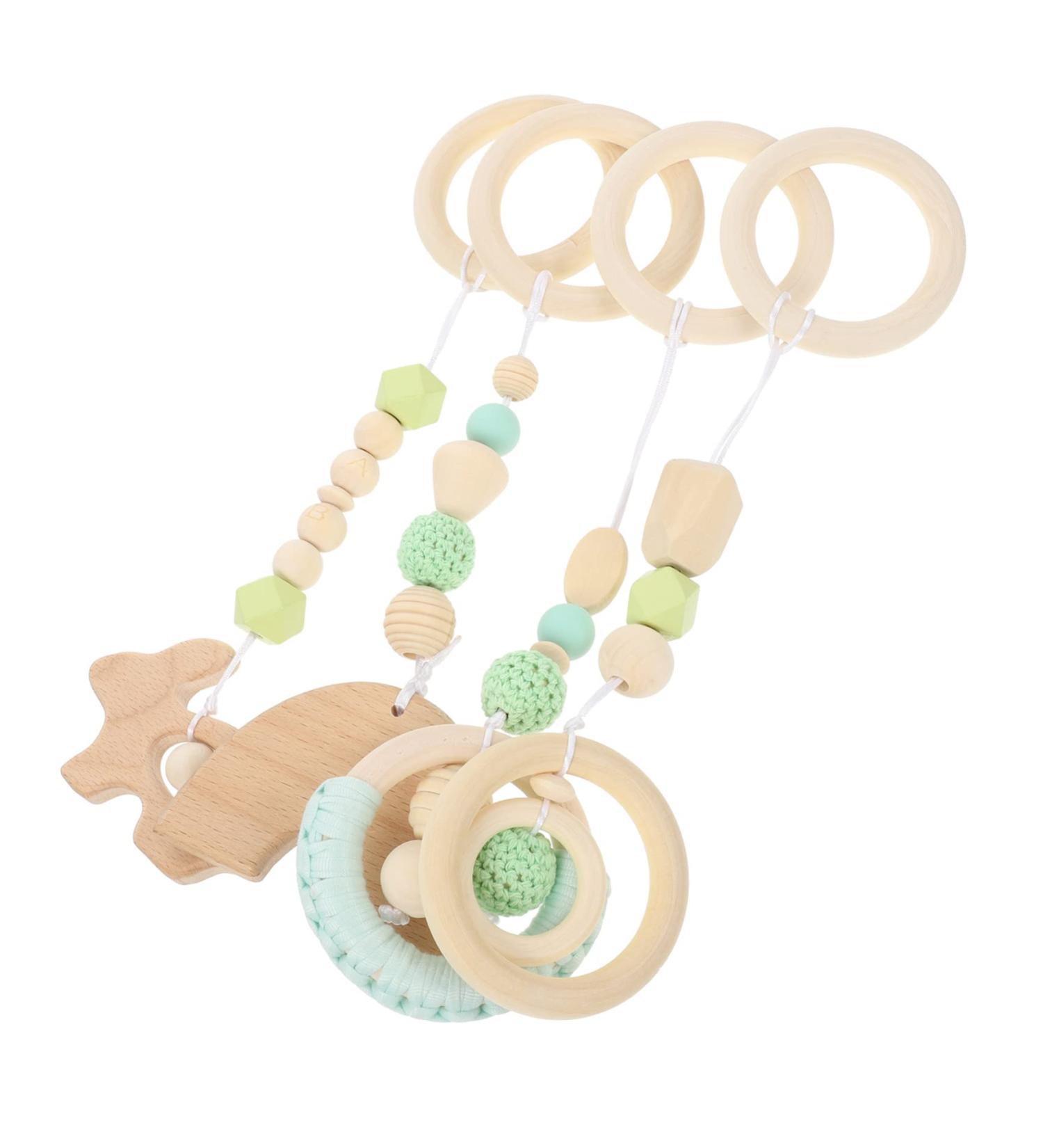 Totority 4pcs Baby Gym Hanging Toy Set - Nursery Decor & Exercise Equipment for Kids | Green, 26X8.5CM - Buy Online on GoSupps.com