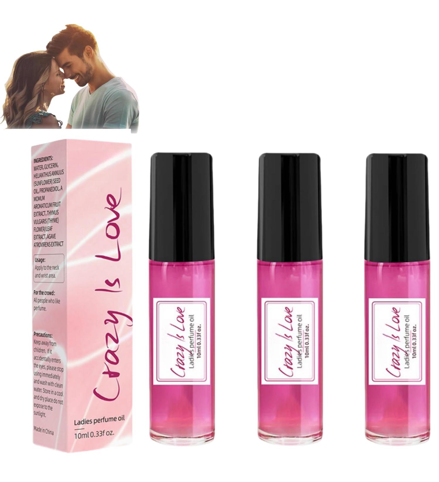 Crazy in Love Roll-on Essential Oil Women's Roll-on Pheromone Perfume Essential Oil Women's Long-Lasting Pheromone Perfume Women's Fresh Portable Perfume 3pcs - Buy Online on GoSupps.com