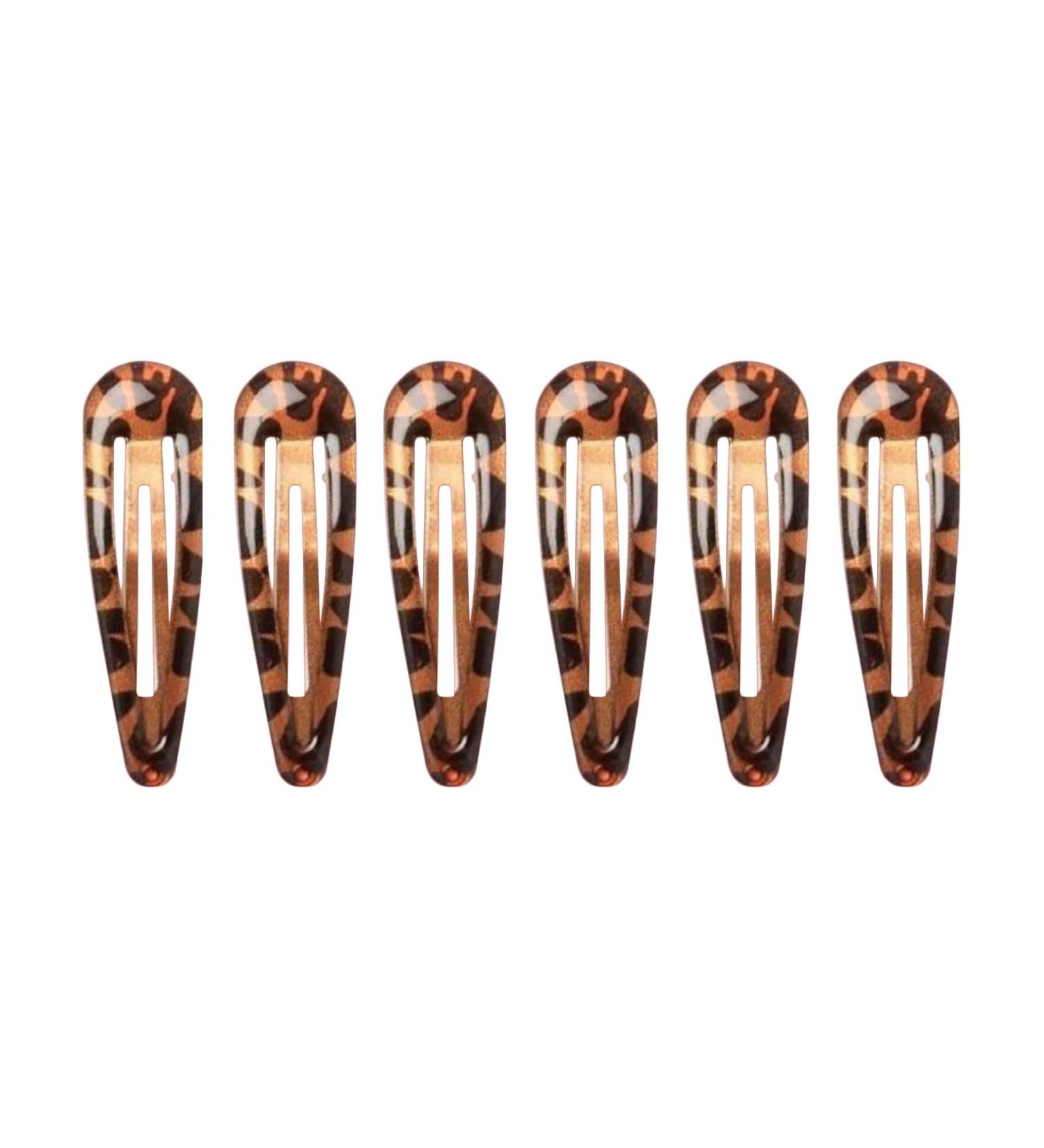 6Pcs 5CM School Colours Snap Hair Clips for Girls & Women - Tort | Novelty Hair Accessories - Buy Online on GoSupps.com