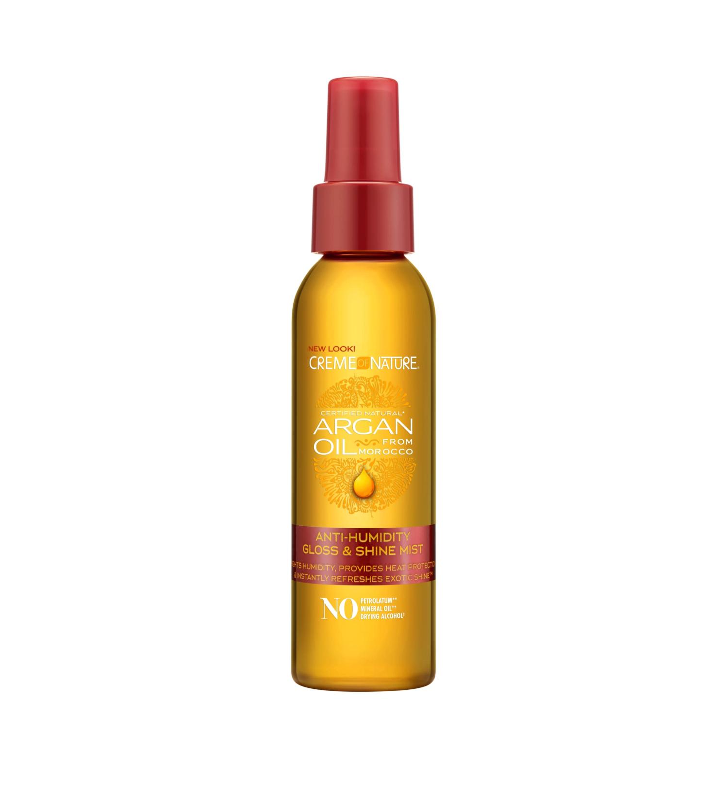Creme Of Nature Argan Oil Anti-Humidity Gloss & Shine Mist - Heat Protection - 4 Fl Oz - Buy Online on GoSupps.com