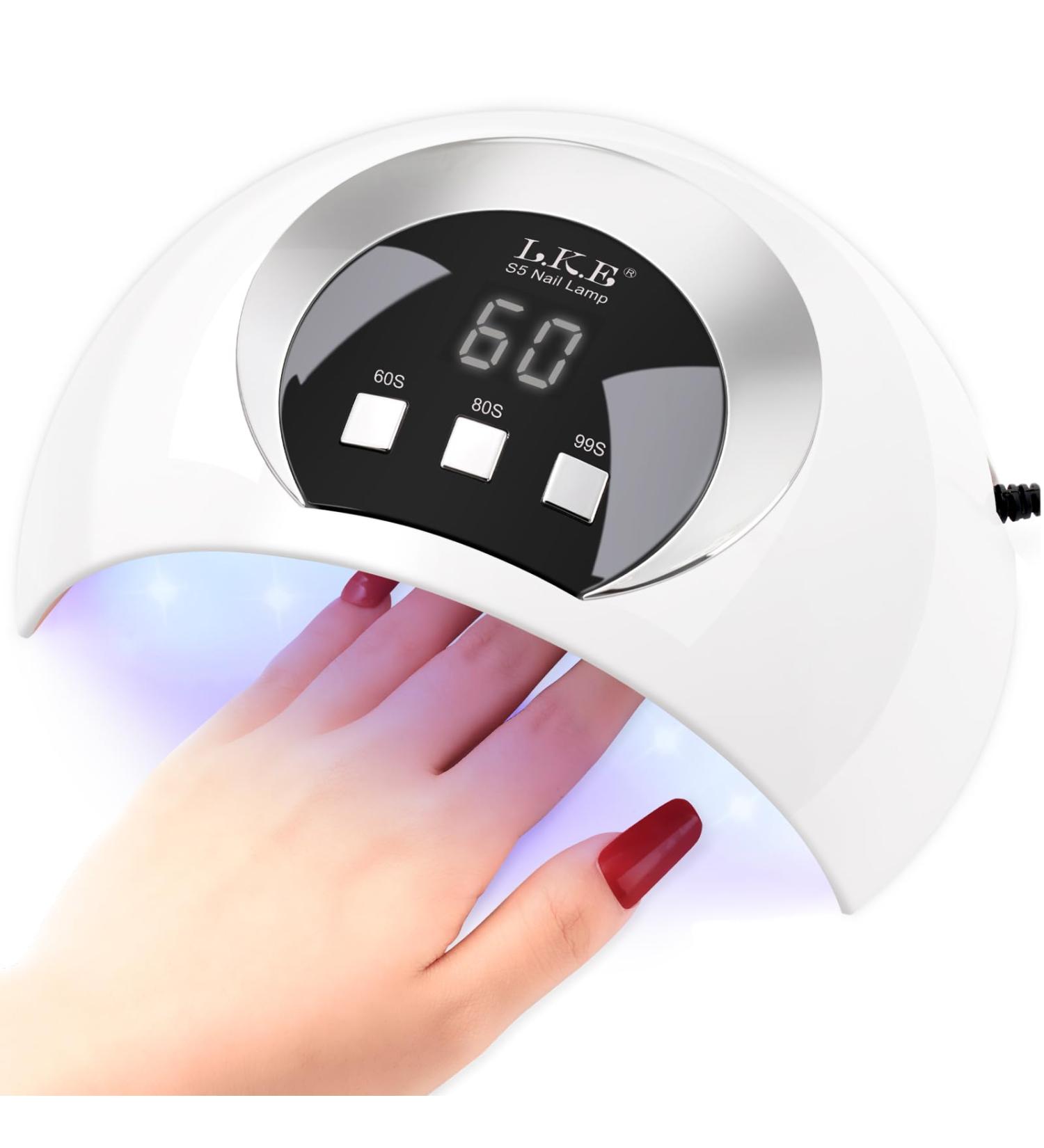 Kisspet 54W UV Nail Lamp with LCD Screen and Timer for Gel Nails - Portable White Nail Dryer - Buy Online on GoSupps.com