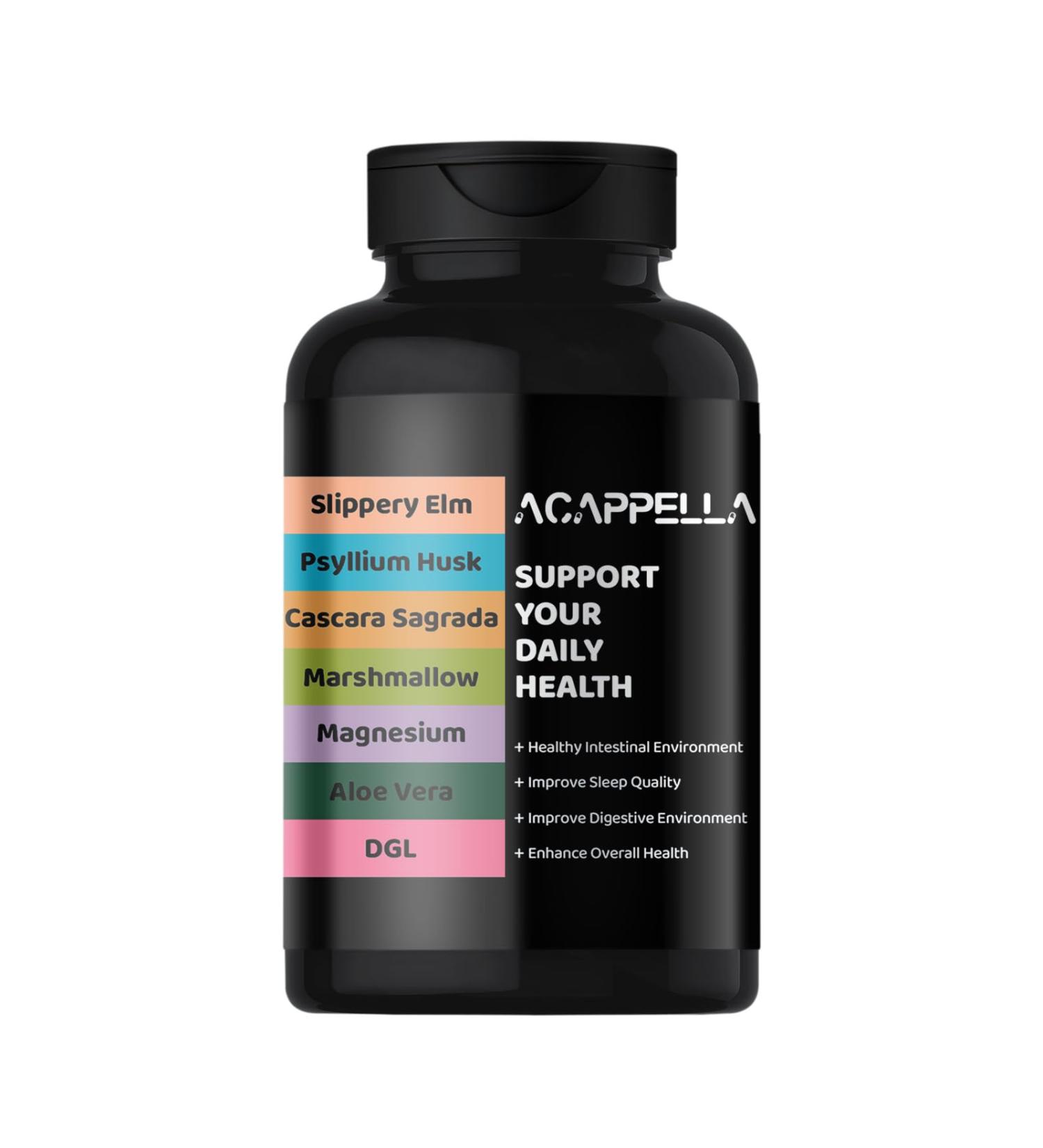 ACAPPELLA Magnesium Glycinate Probiotic for Women Psyllium Husk Capsules Slippery Elm with Marshmallow Root Aloe Vera Capsules Cascara Sagrada DGL Extract Supplement - Buy Online on GoSupps.com