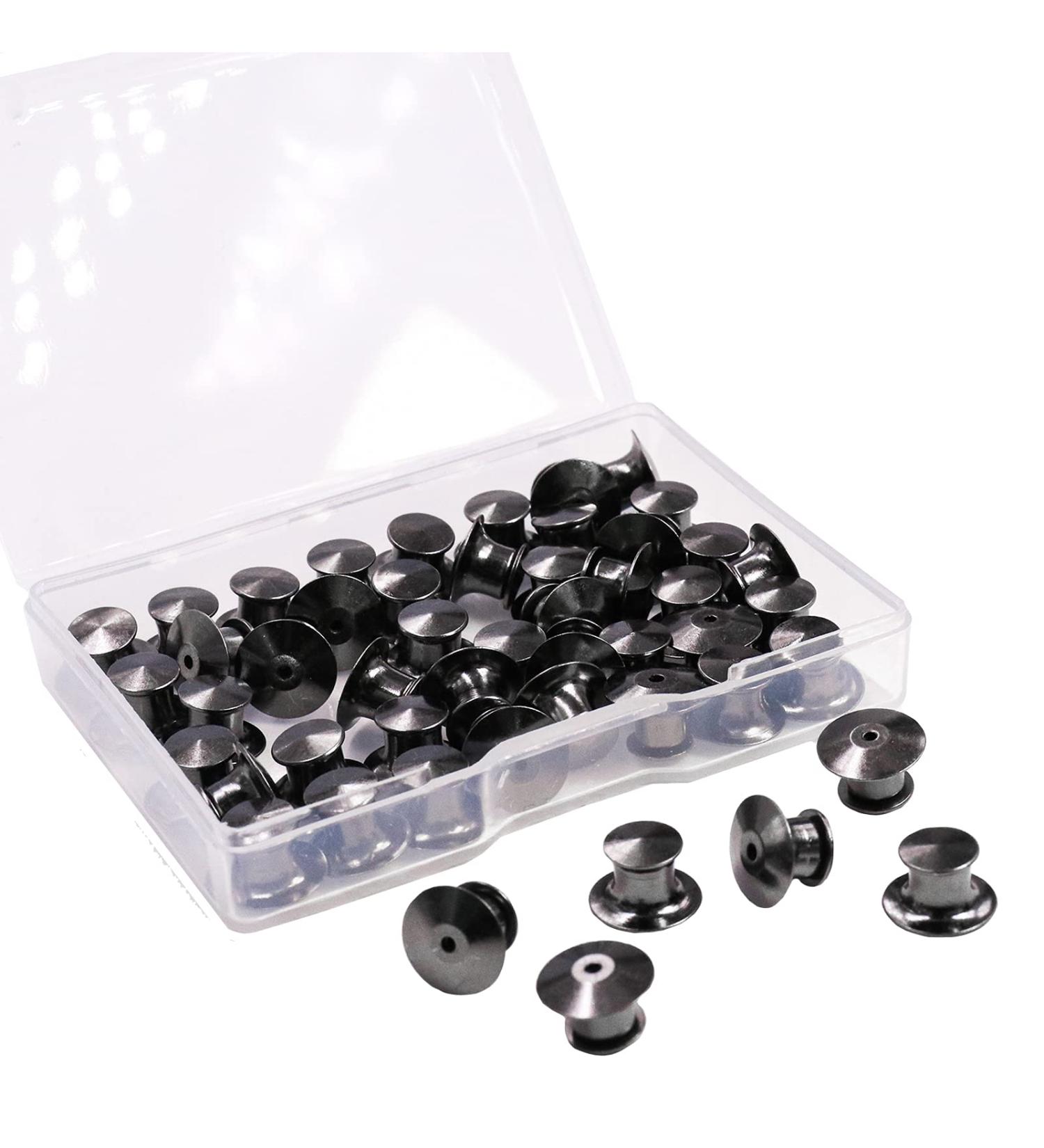 SUBANG 30 Metal Pin Backs with Locking Clasp & Storage Case - Black - Buy Online on GoSupps.com