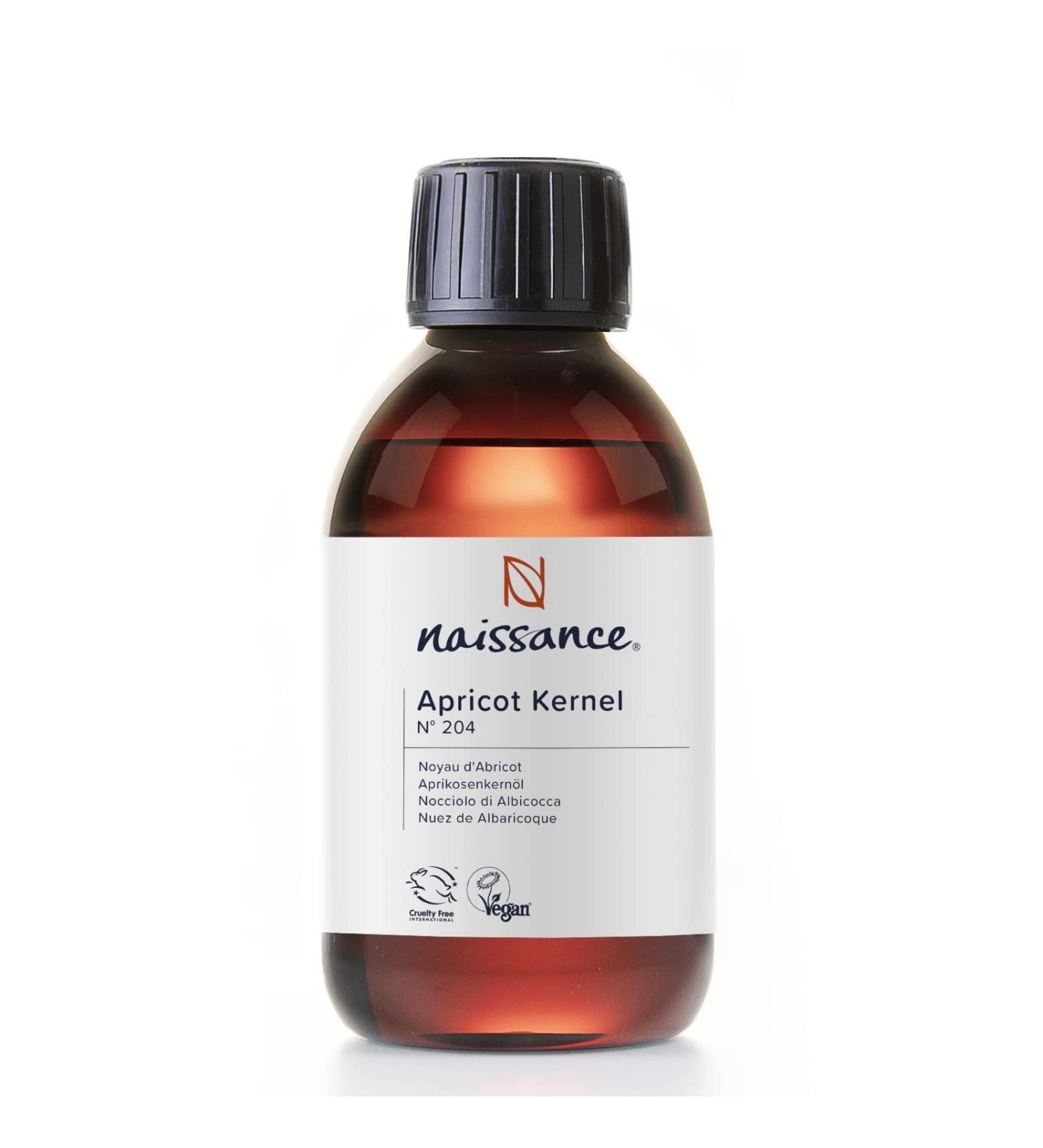 Naissance Apricot Kernel Oil 225ml - Premium Apricot Oil for Face Body Massage Skin Hair & Nail Care - 100% Natural - Buy Online on GoSupps.com