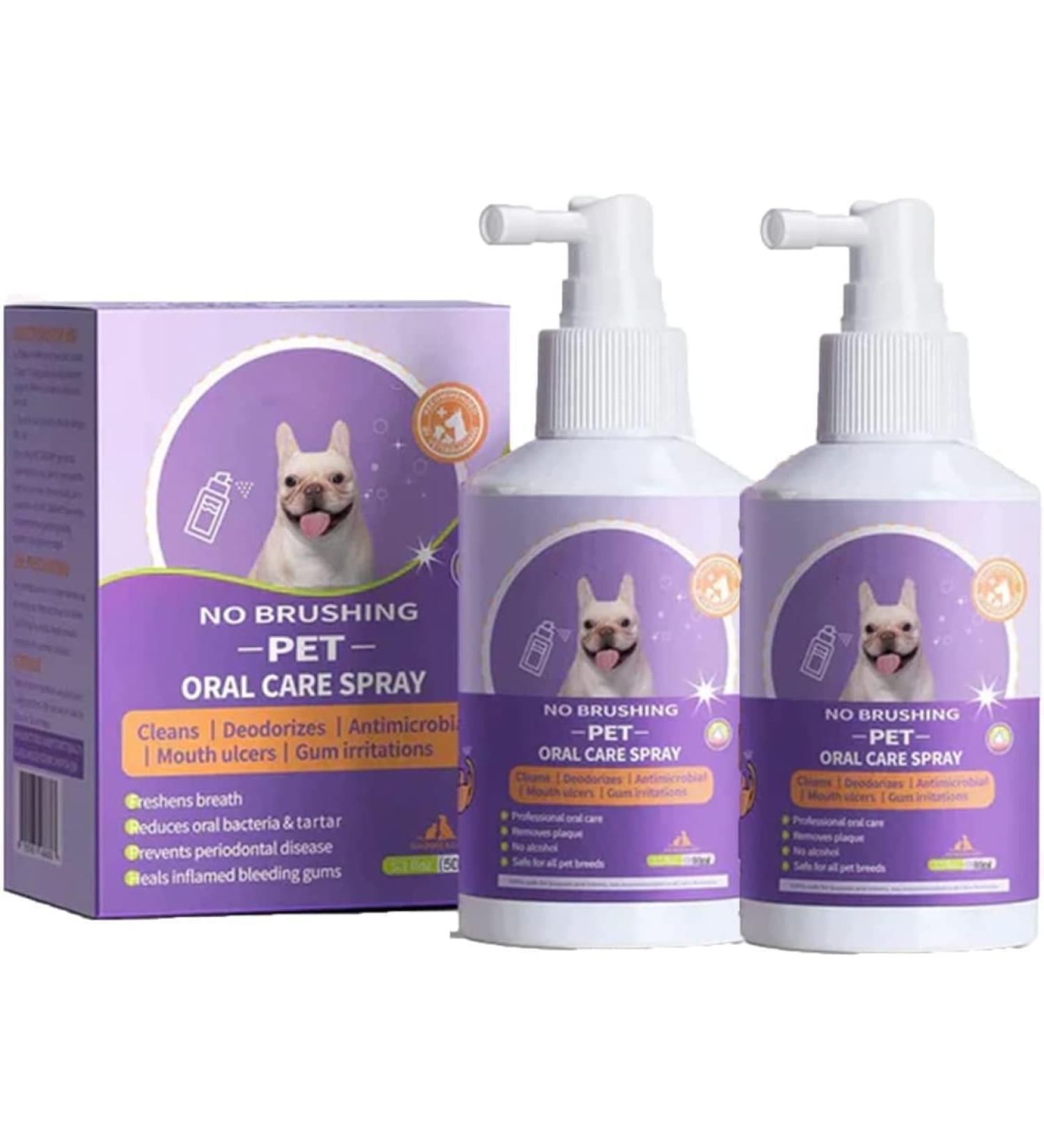 Petry Oral Spray Teeth Cleaning Spray for Dogs & Cats Pets Dental Care Bad Breath Treatment Pet Breath Freshener Spray Care Cleaner Dog and Cat Natural Breath Freshener - Buy Online on GoSupps.com