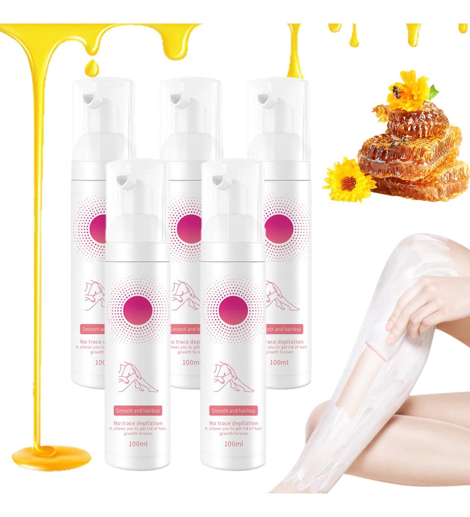 Smooth as Honey Mousse Hair Removal Spray Beeswax Hair Removal Mousse Hair Removal Spray for Women Men Gentle Painless (1) - Buy Online on GoSupps.com