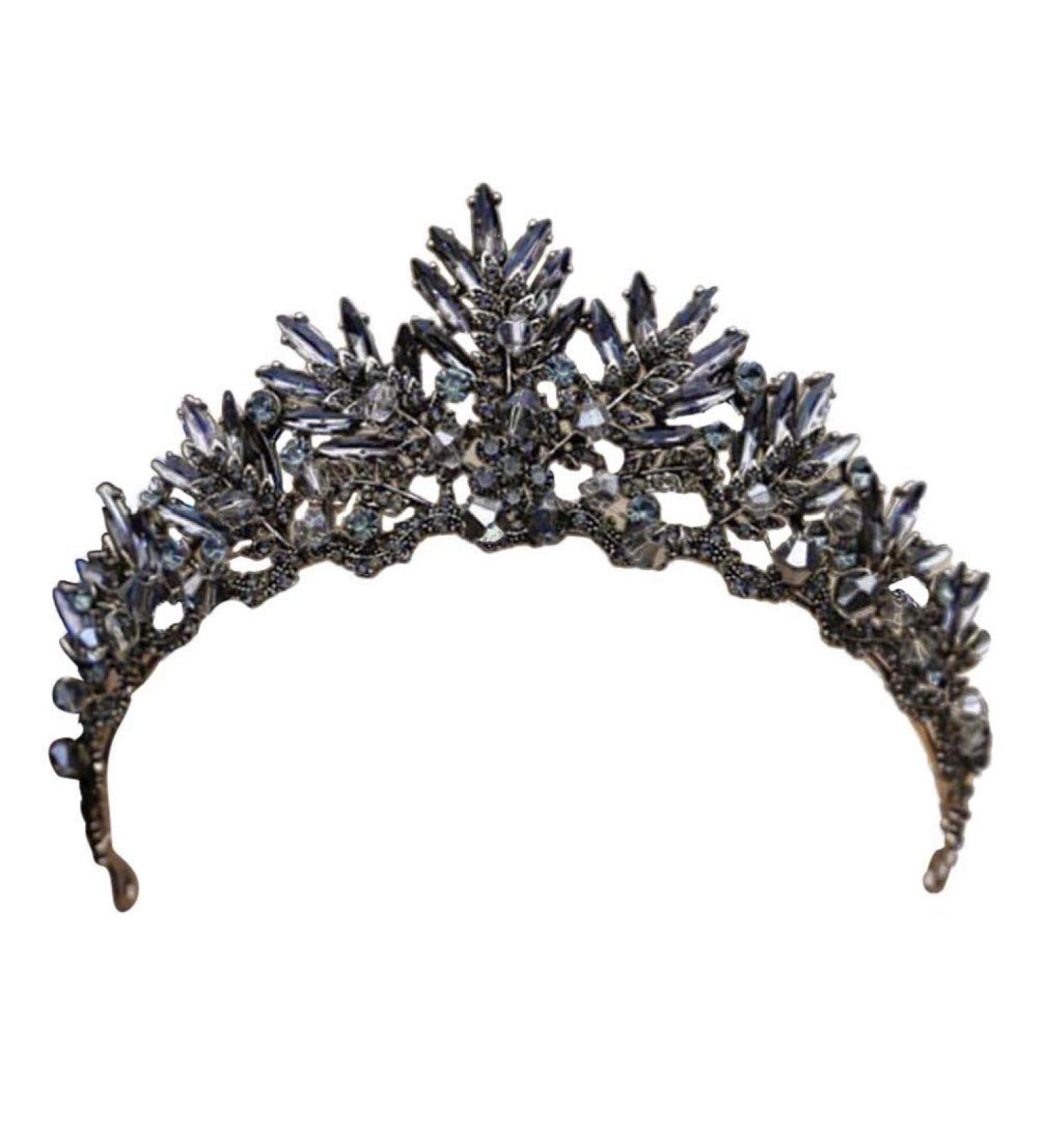Frcolor Vintage Baroque Crown - 1 Piece Alloy Bridal Jewelry Hair Accessories for Wedding (Black) - Buy Online on GoSupps.com