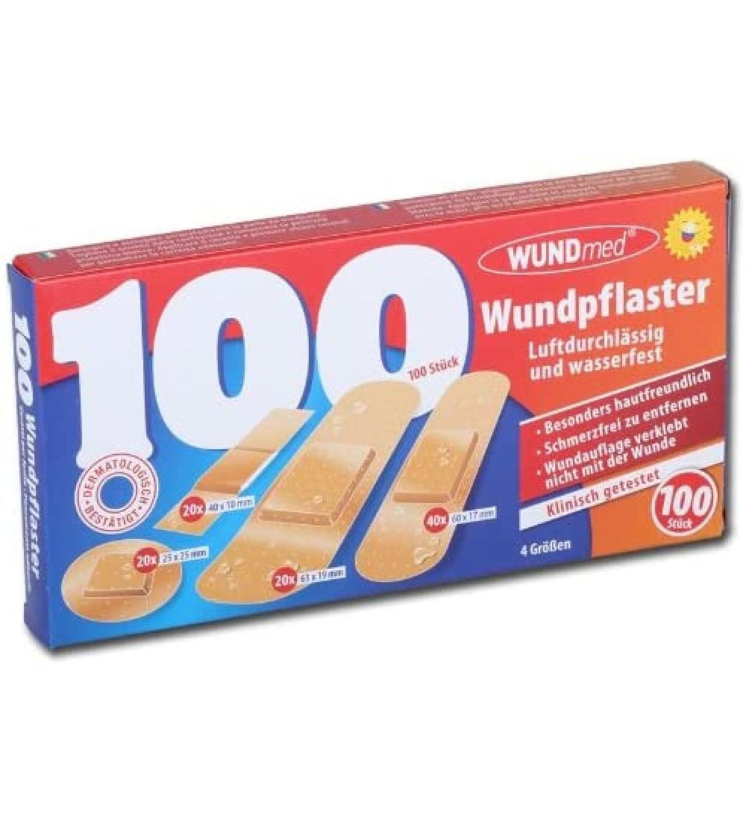 Wundmed travel plaster set 100 pieces waterproof wound plaster 0055