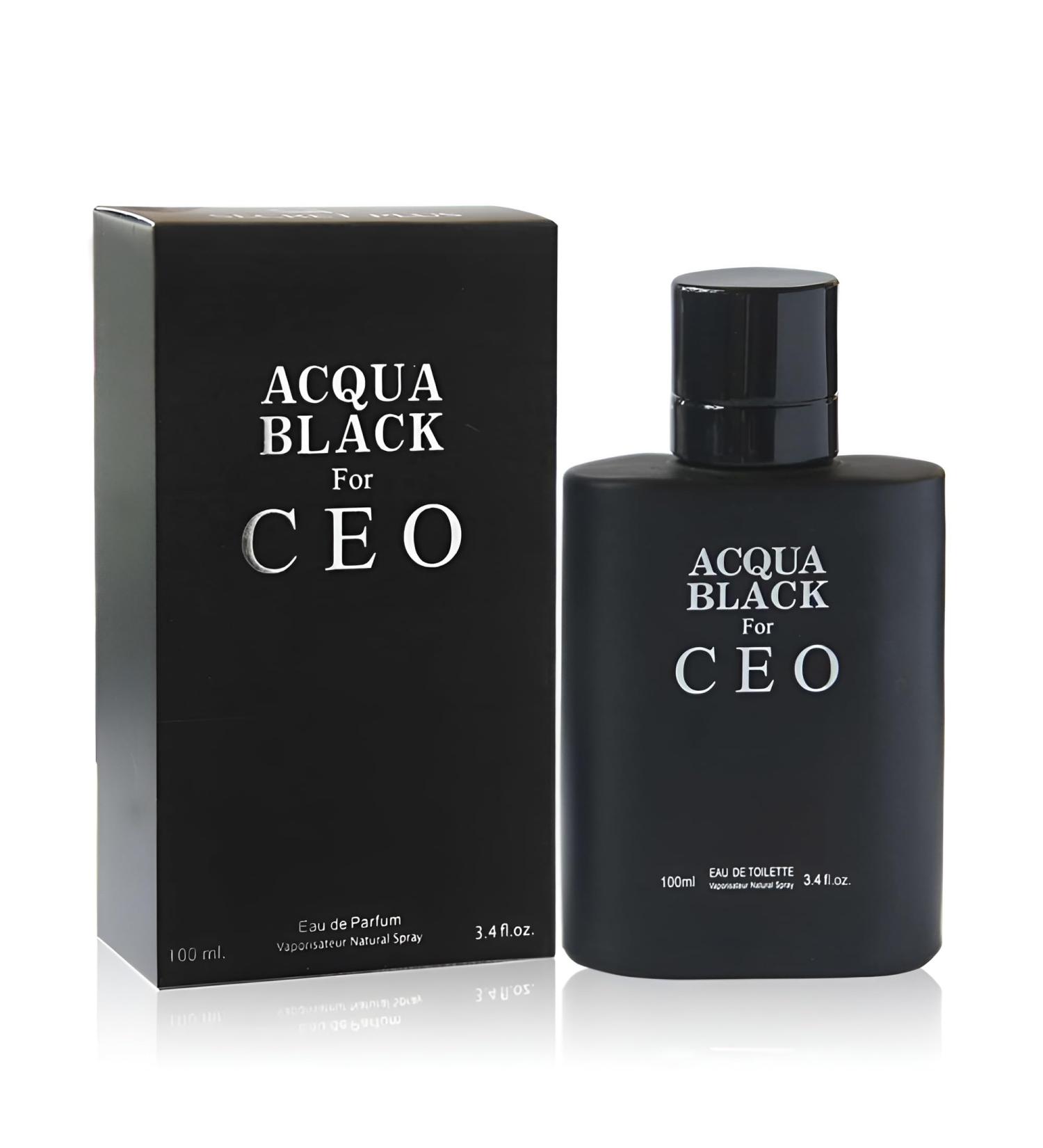 Aqua Black Ceo Eau De Toilette Spray Perfume Fragrance For Men- Daywear Casual Daily Cologne Set With Deluxe Suede Pouch- 3.4 Oz Bottle- Ideal EDT Beauty Gift For Birthday Anniversary Aqua Black Ceo 3.4 Fl Oz (Pack of 2) - Buy Online on GoSupps.com