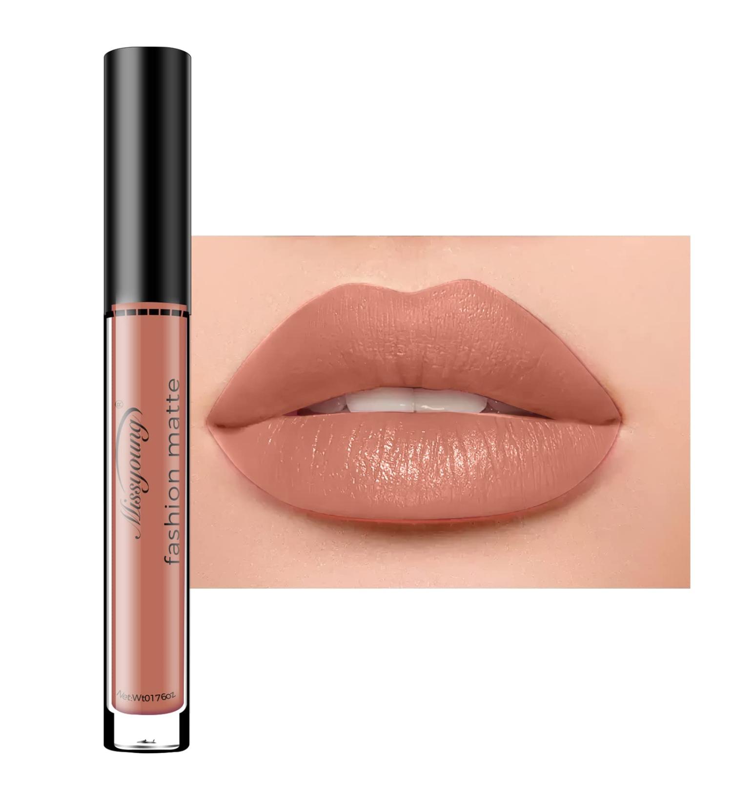 Allbesta Long Lasting Waterproof Liquid Matte Lipstick | Non-Stick Cup Lip Gloss Makeup (3#) - International Shipping Available - Buy Online on GoSupps.com