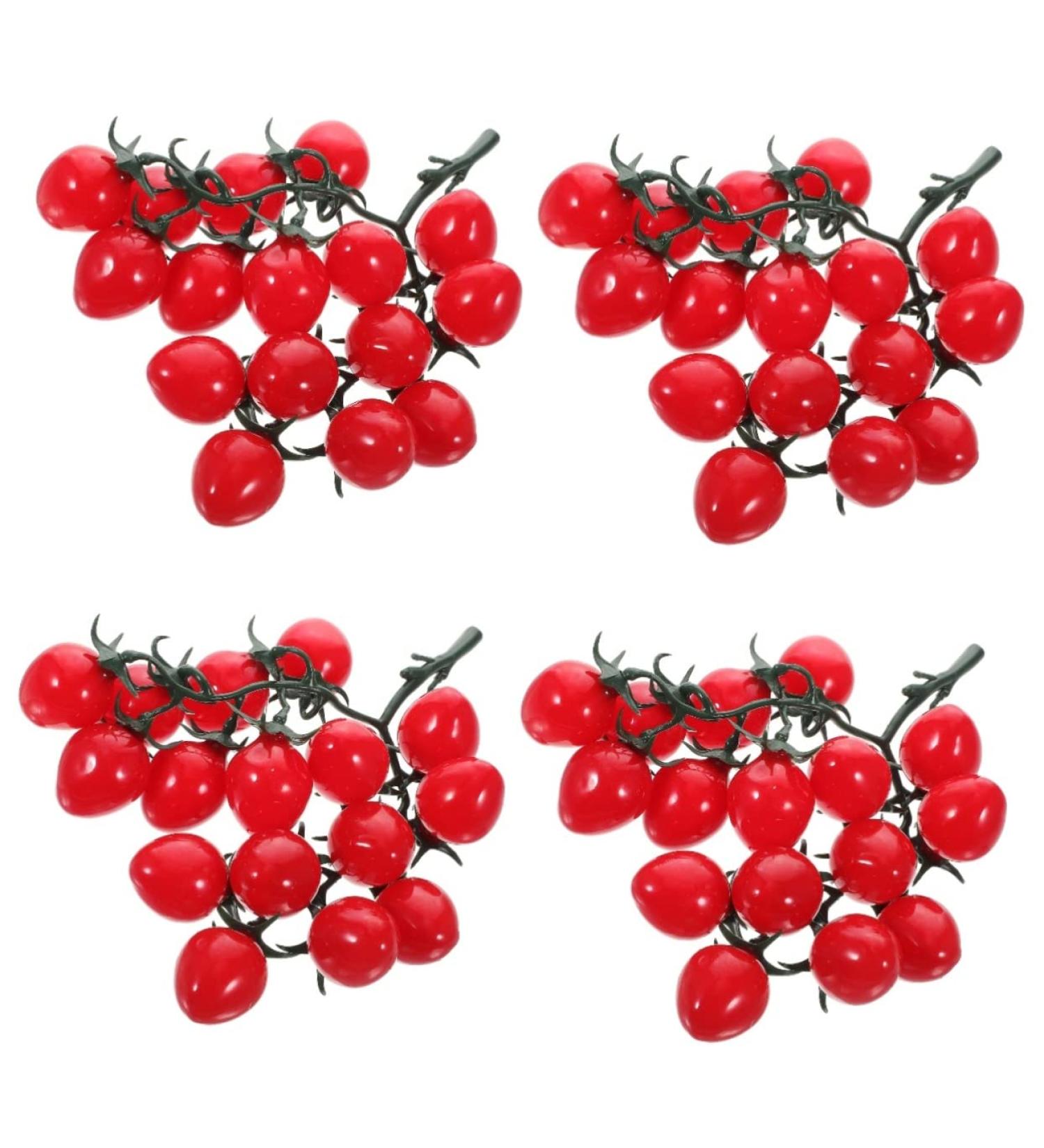 Ciieeo 4pcs String Simulated Cherry Tomatoes Kids Educational Toy Simulation Realistic Foam Food Mini Toys Decorative Cherry Tomatoes Faux Pvc Red Child Household Small Tomatoes Redx4pcs 18X16CMx4pcs - Buy Online on GoSupps.com