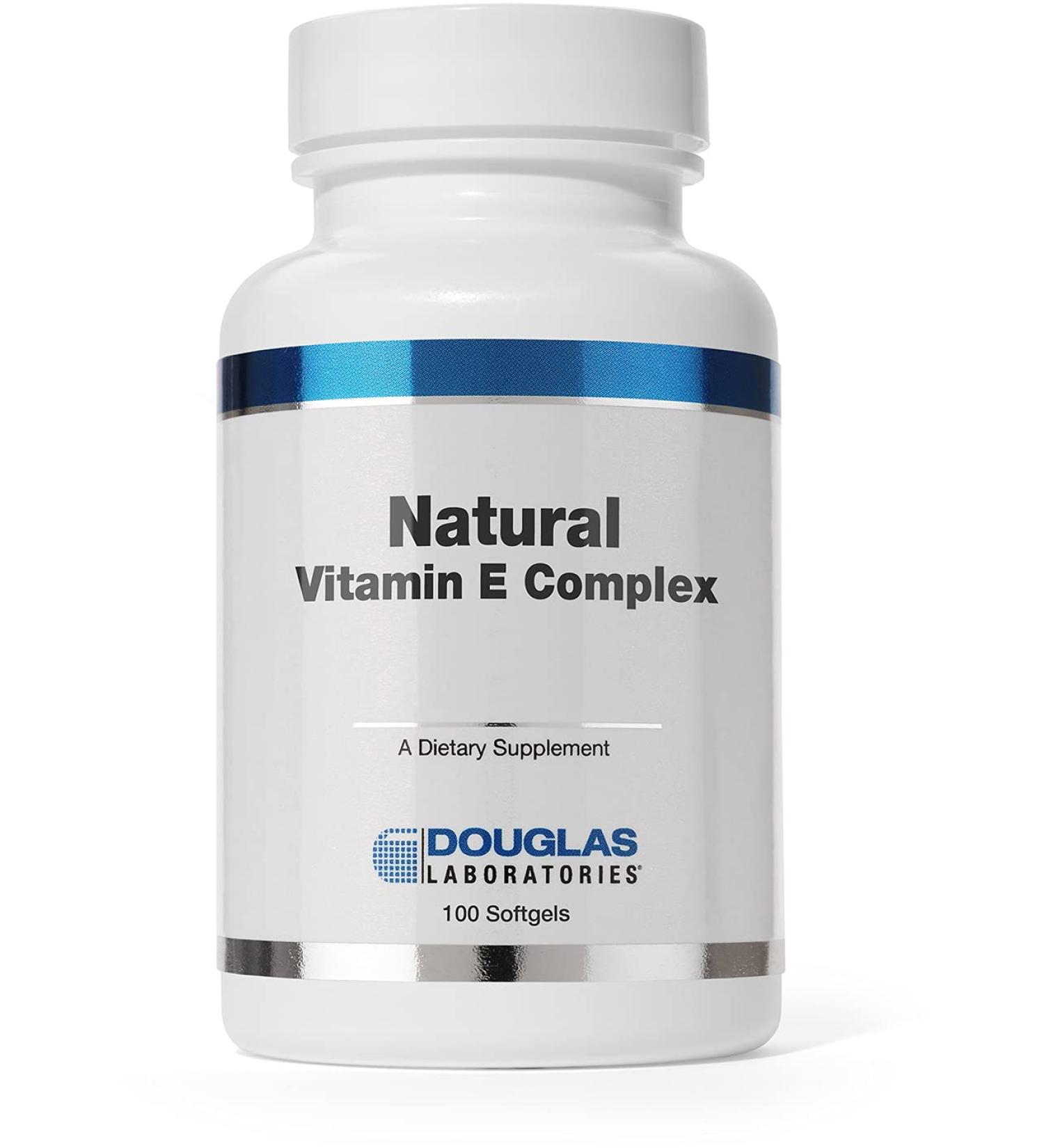 Douglas Laboratories Natural Vitamin E Complex | Mixed Tocopherols Antioxidant | 100 Capsules - Buy Online on GoSupps.com
