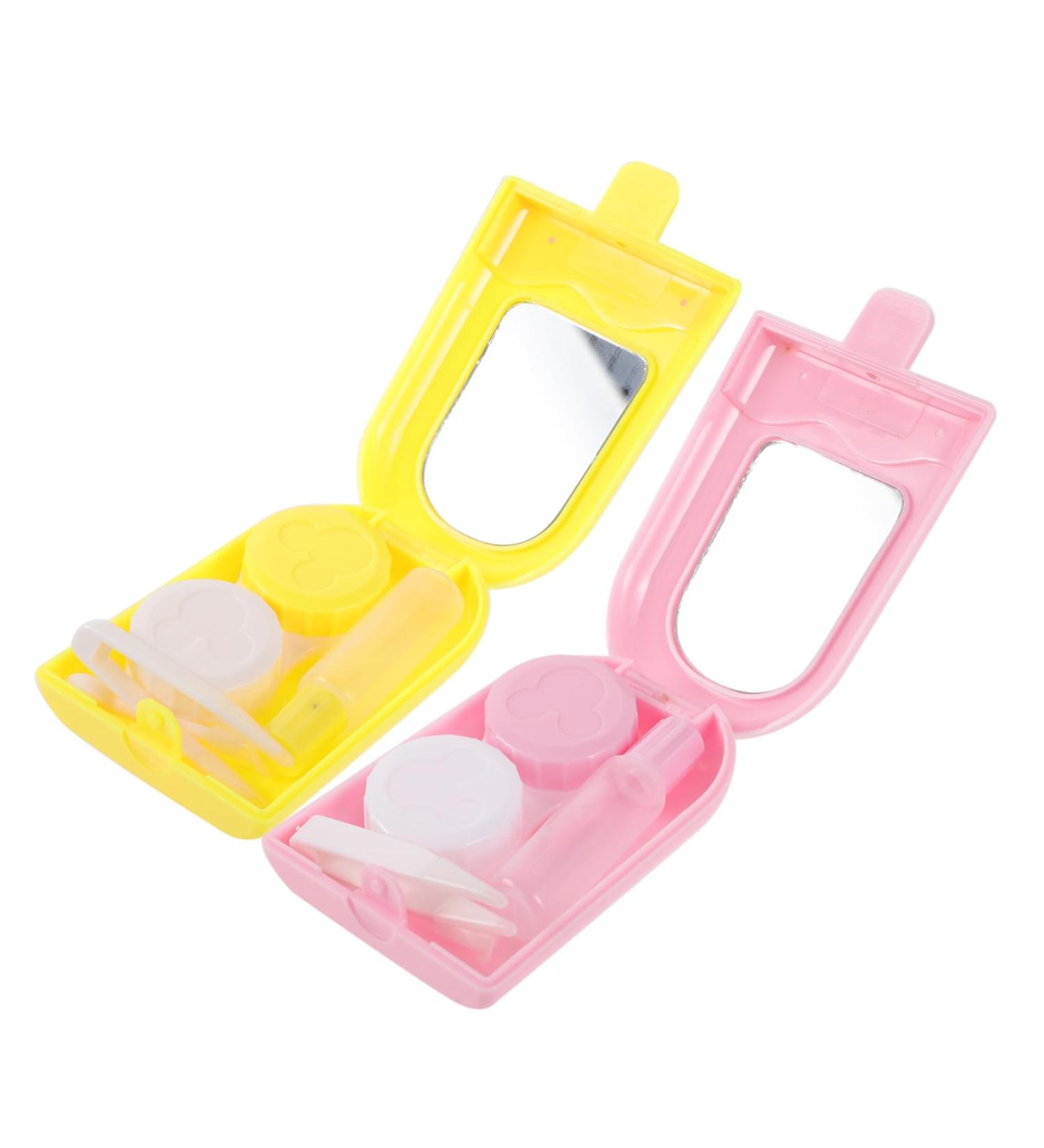 Solustre Contact Lens Kit - 2 Sets of Lens Containers Mirror Bag & Case for Colored Lenses - International Shipping Available - Buy Online on GoSupps.com