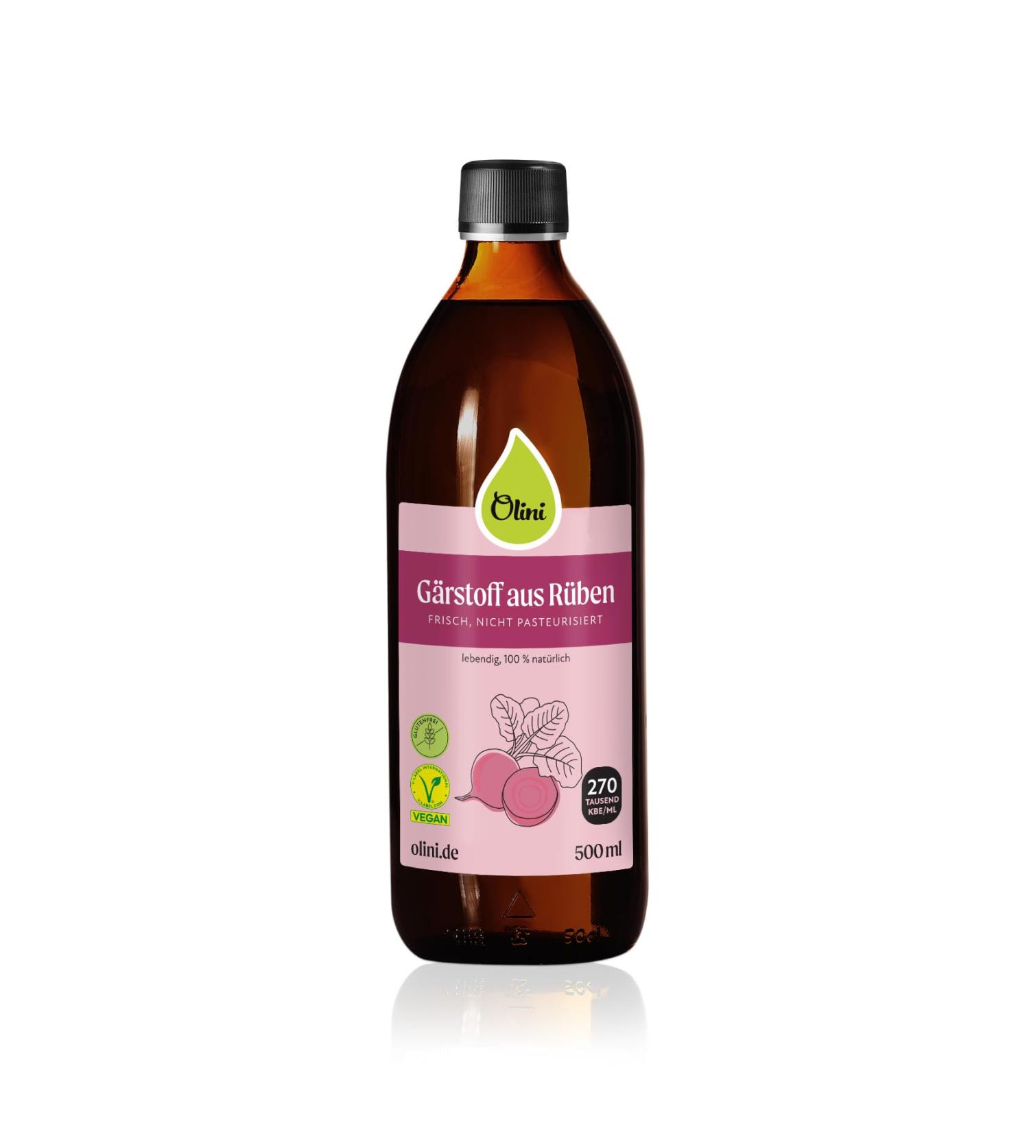 Olini Fermentation from Beets 500ml - Natural Probiotic Beetroot Juice with Spices - Fresh Preservative-Free & Not Pasteurized - International Shipping Available - Buy Online on GoSupps.com