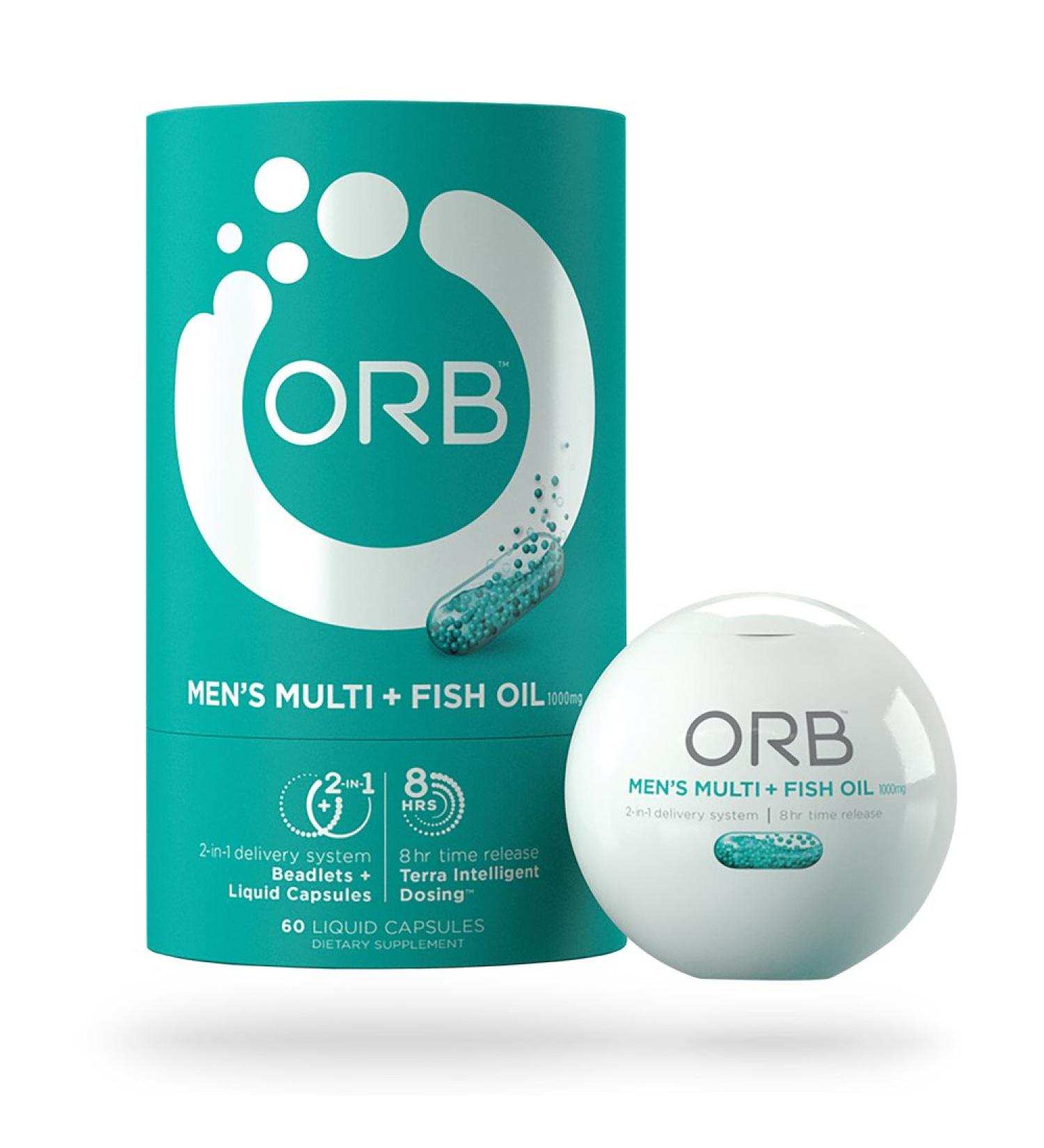 ORB Men S MULTIVITAMIN + Fish Oil A Complete Multi + Fish Oil |Heart Health Support Antioxidant Support Supports a Positive Mood 21 Essential Vitamins 60 Count - Buy Online on GoSupps.com