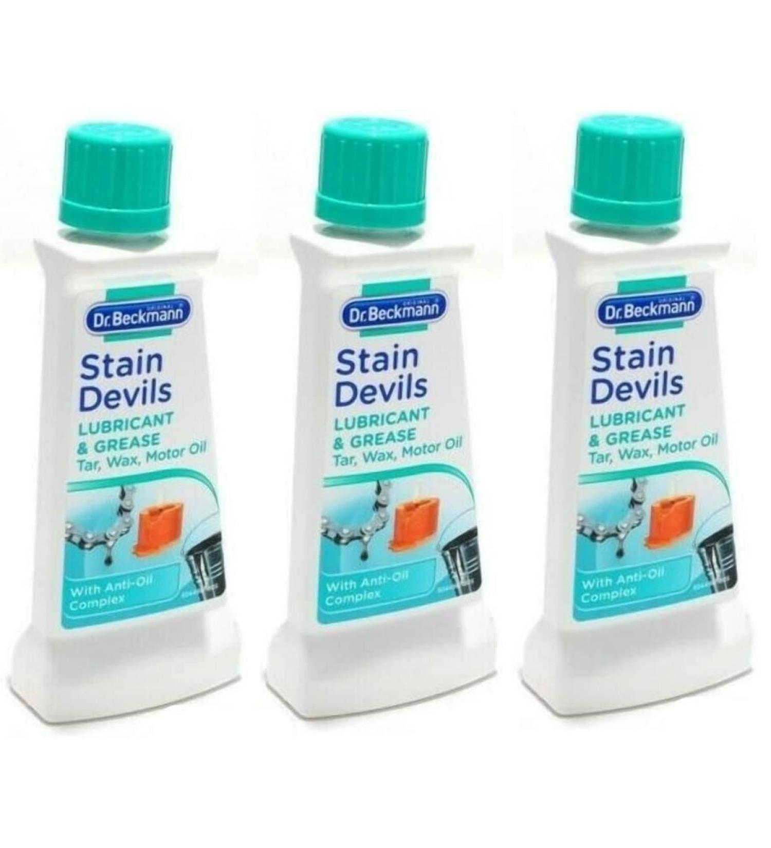 Dr Beckmann Stain Devils Grease Lubricant & Paint Remover (3 x 50ml) - Buy Online on GoSupps.com