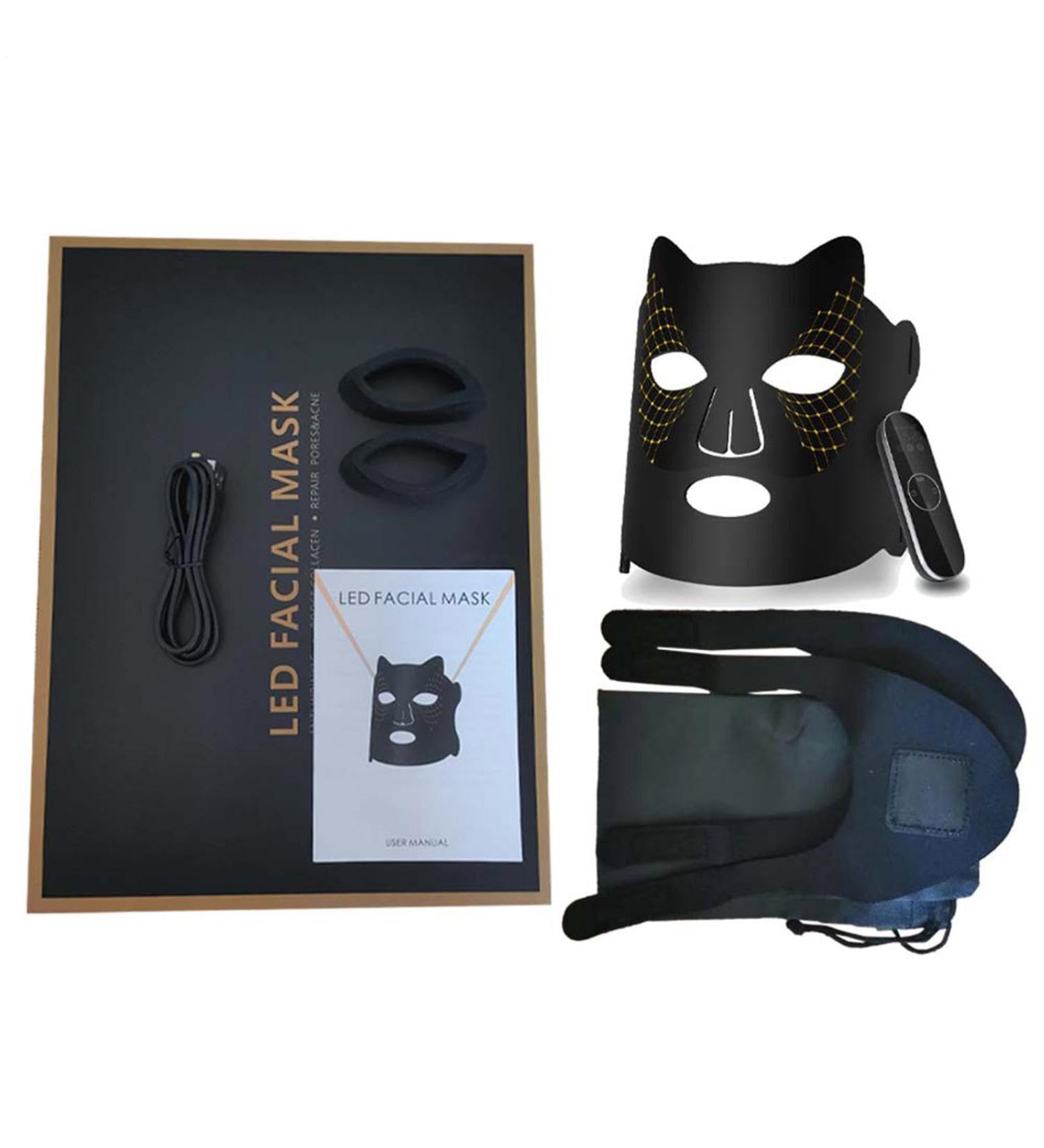 Duroecsain LED Face Skin Care Red Light Face Cover - 3 Speed Breathable Facial Skin Care 4 Colors Light Skin Care with 192 Lamp Beads  - Buy Online on GoSupps.com