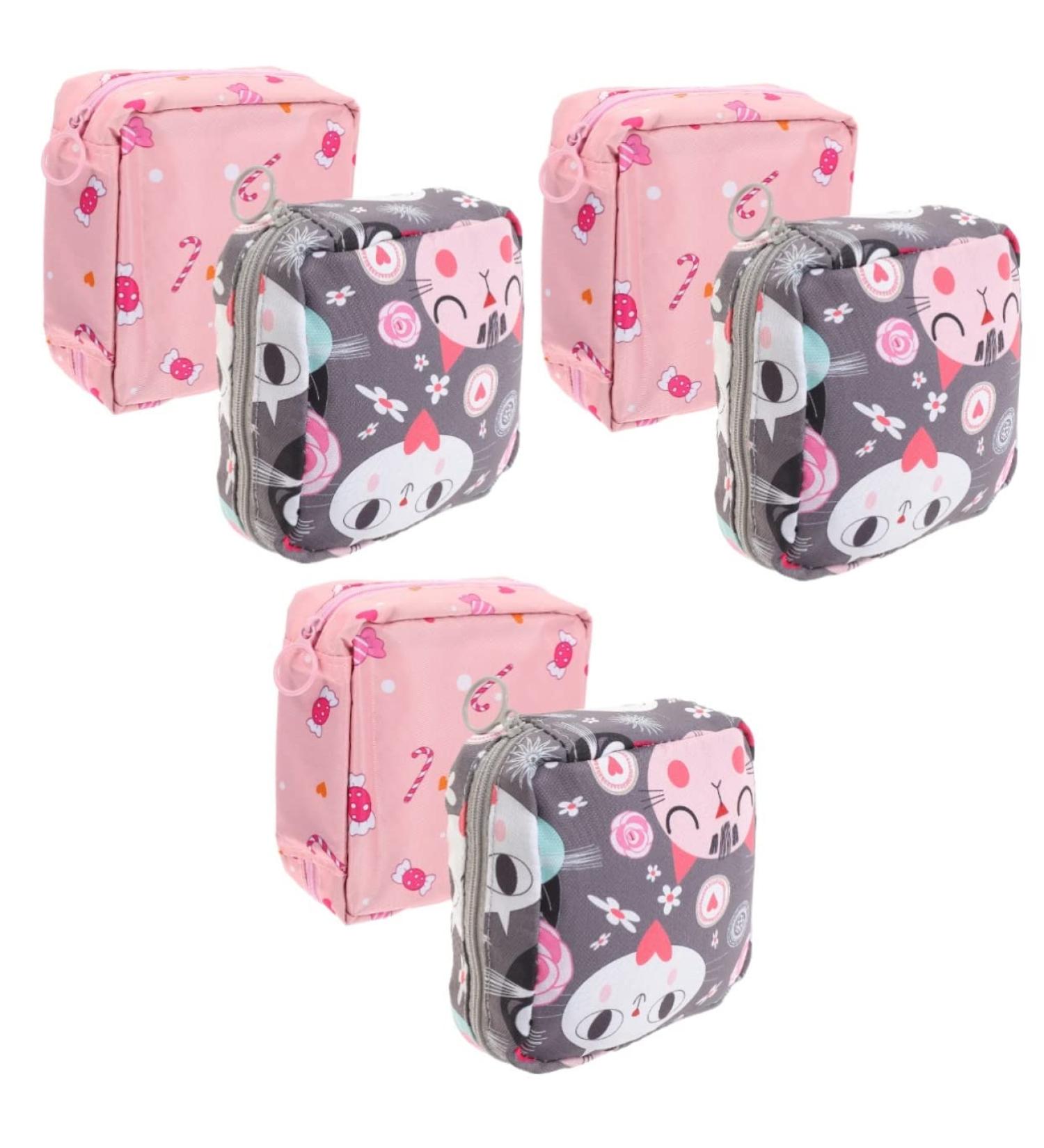 Healifty 6-Piece Tampon Tote Bag Organizer for Women - Multi-function Menstrual Holder & Feminine Purse Organizer - Convenient Storage Pouch for Home & Travel - Buy Online on GoSupps.com