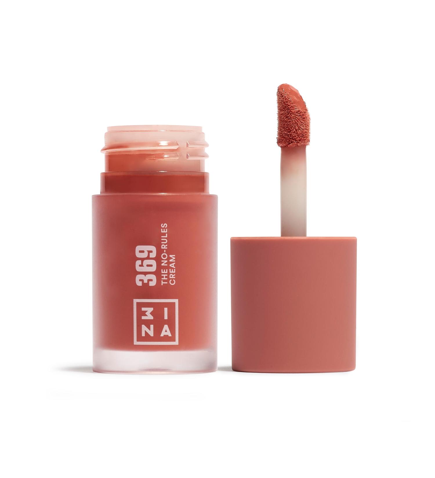 3ina No-Rules Cream 369 - Pink Brown Liquid Blush for Eyes Lips & Cheeks | Vegan Cruelty-Free Sweet Almond Oil | Natural Finish Blusher - Buy Online on GoSupps.com