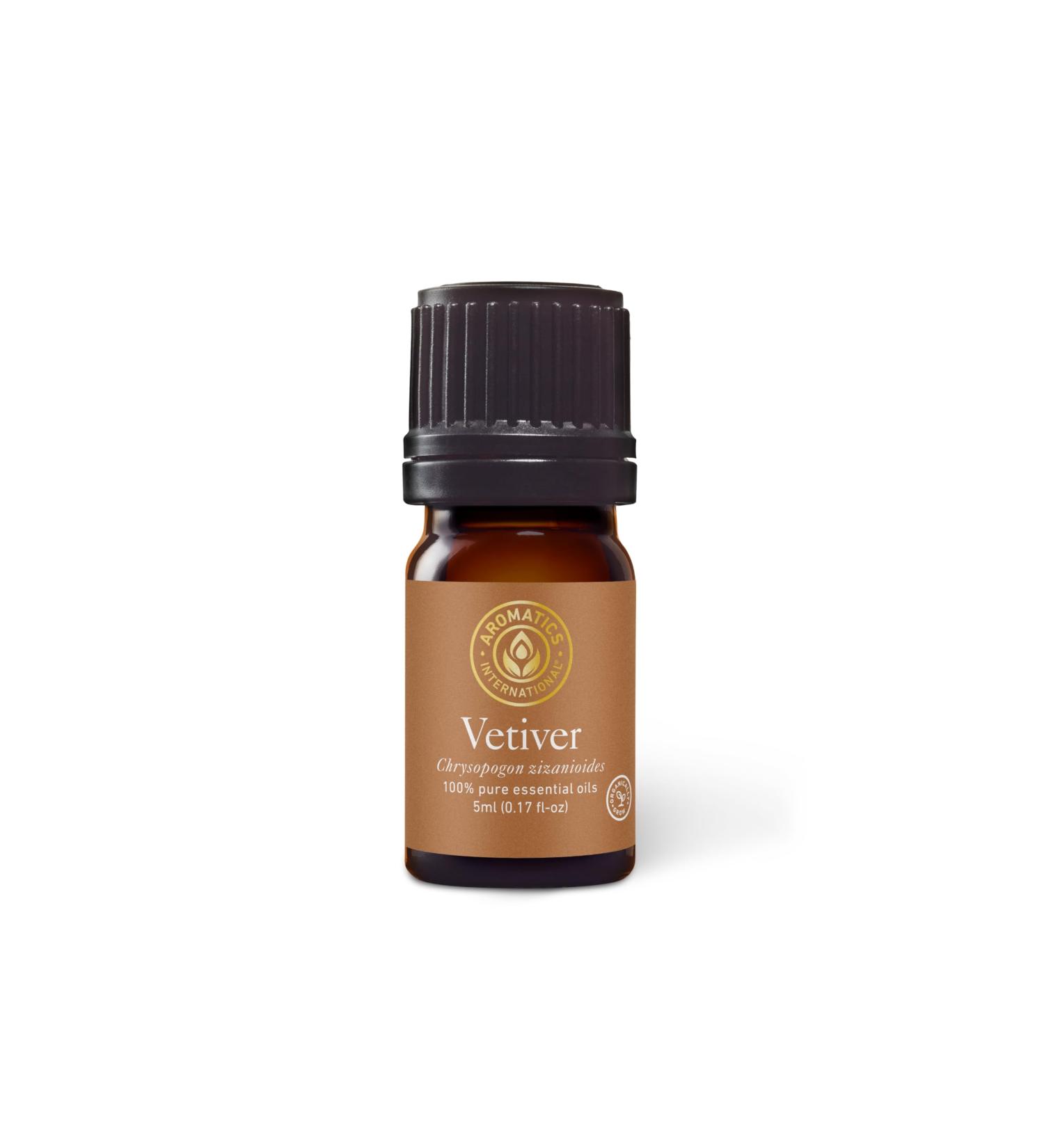 Aromatics International Premium Organic Vetiver Essential Oil 5ml | 100% Pure Essential Oil for Diffusion Aromatherapy & Wellness Use Vetiver 0.17 Fl Oz (Pack of 1) - Buy Online on GoSupps.com