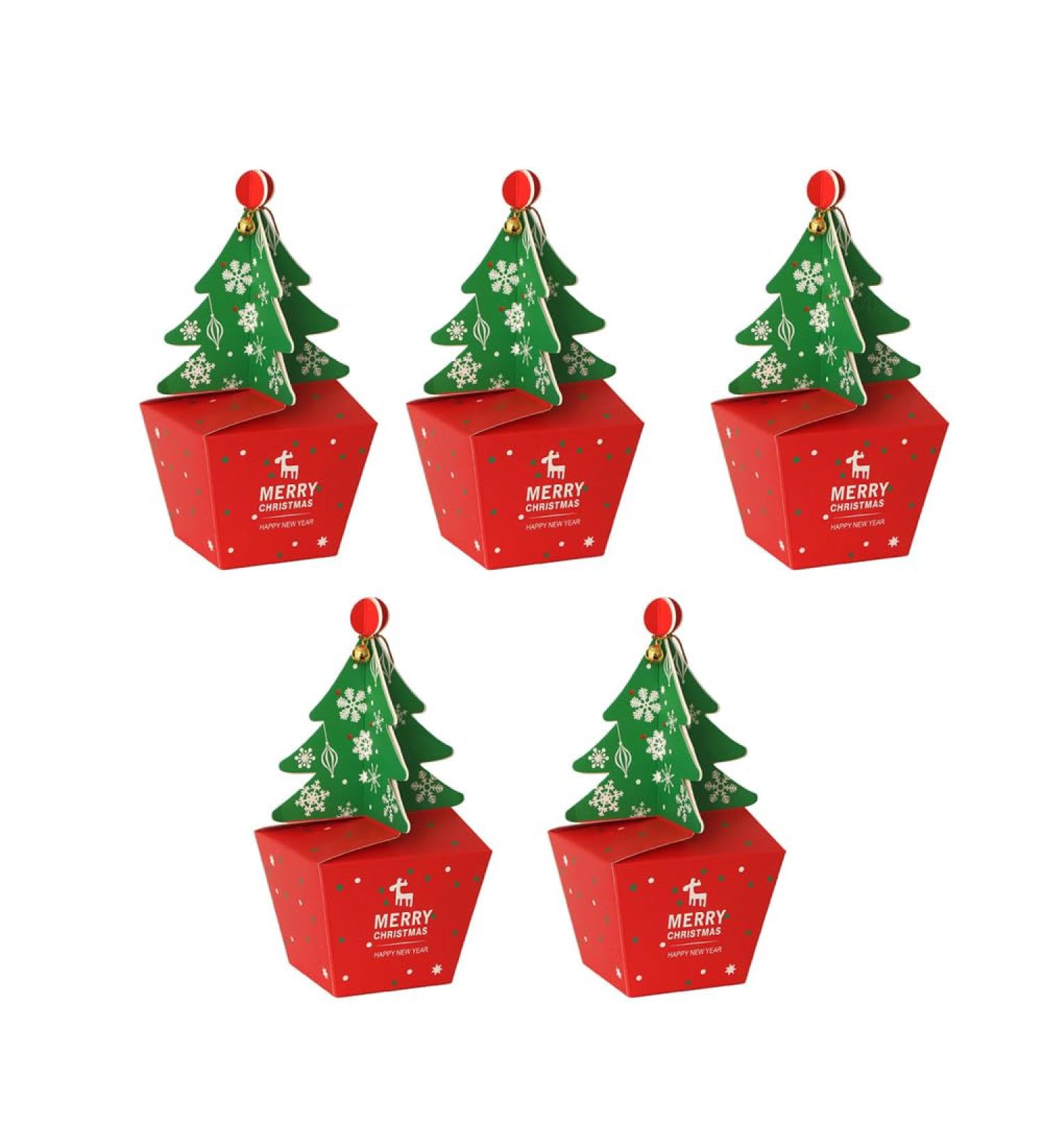 Generic 5PCS Christmas Candy Boxes Wedding Favor Boxes Add to the Christmas Atmosphere for Anniversary Birthday Parties Large 5PCS - Buy Online on GoSupps.com