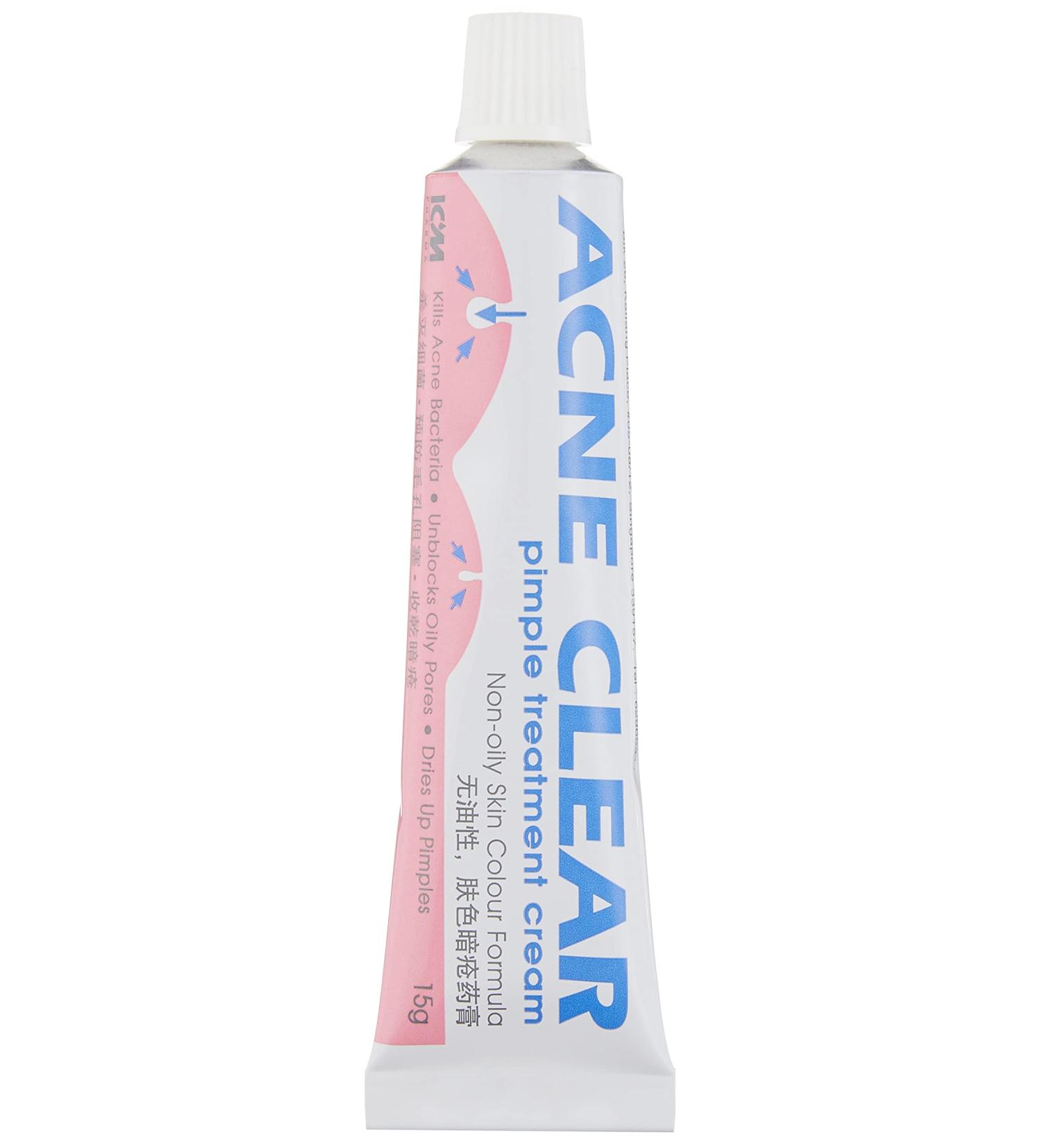ICM Pharma Acne Clear Pimple Treatment Cream 15g - Powerful Tri-Action Formula - Buy Online on GoSupps.com