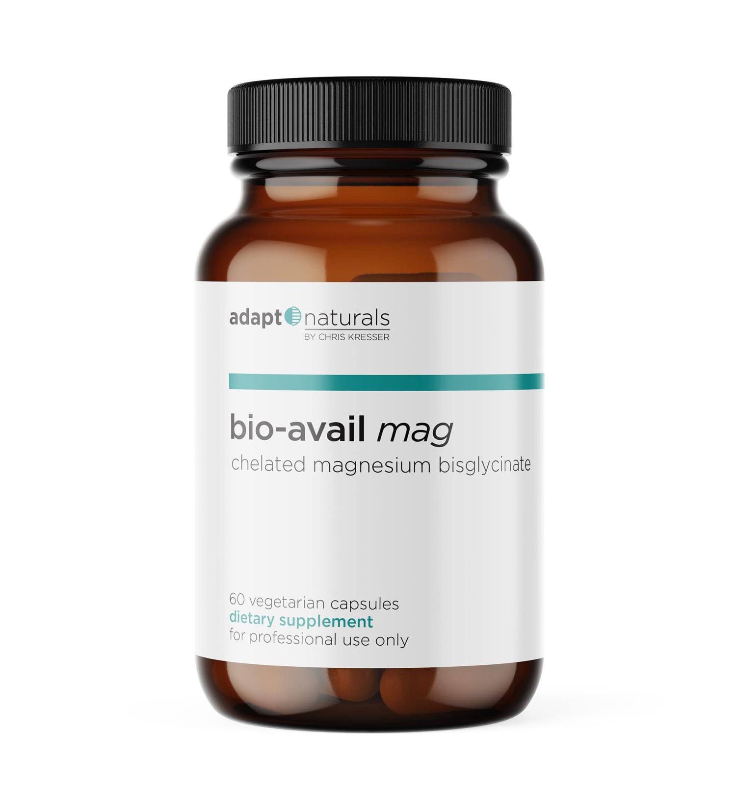 Adapt Naturals Bio-Avail Mag - High Absorption Magnesium Supplement - Chelated Bisglycinate Capsules - 60 Capsules - Buy Online on GoSupps.com