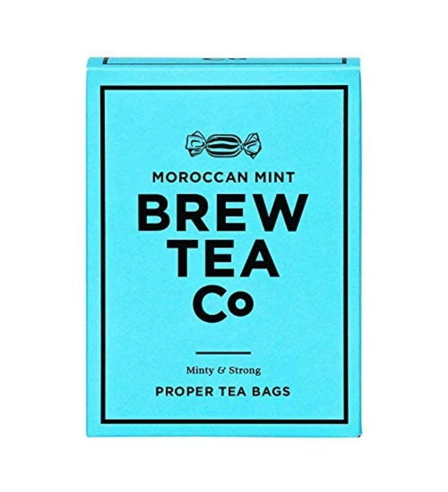 Brew Tea Co - Moroccan Mint - Minty & Strong Herbal Tea - 15 x 2.5g Proper Tea Bags 15 Teabags - Buy Online on GoSupps.com