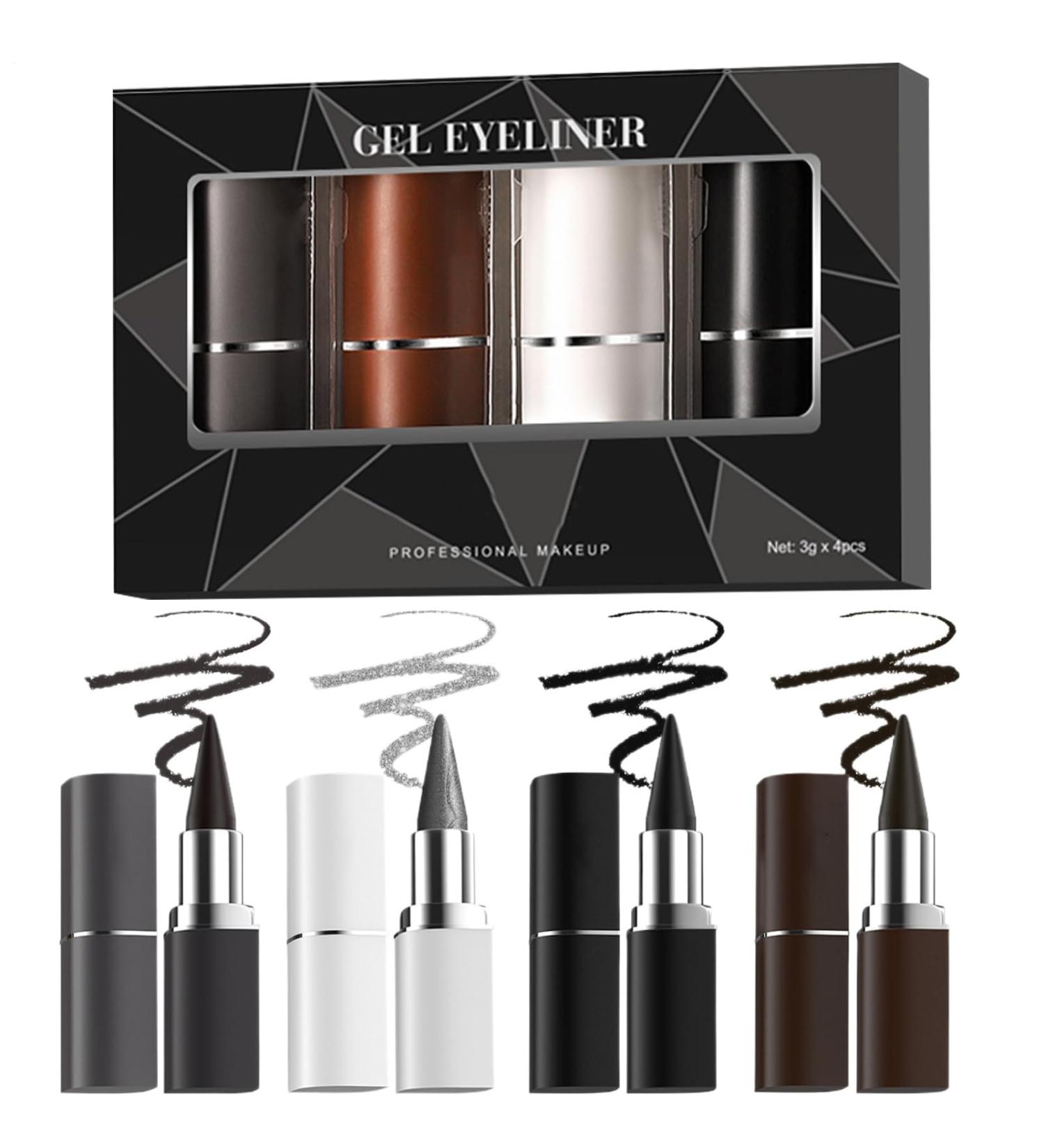 Waterproof Eye Liner Pencil Long Lasting Eye Liner Waterproof Liquid Eye Liner 4 colors easy to apply makeup stylish feminine accessories for prom meeting va - Buy Online on GoSupps.com