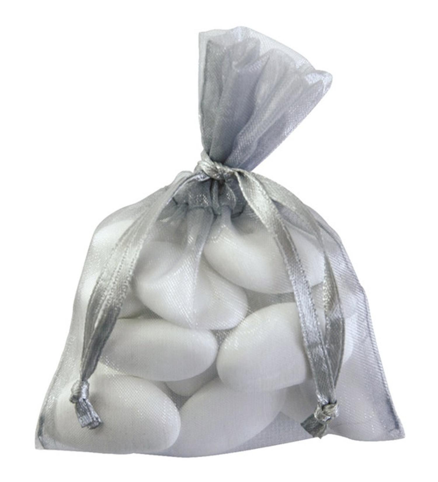 10 sachets Organdi unicolores gris