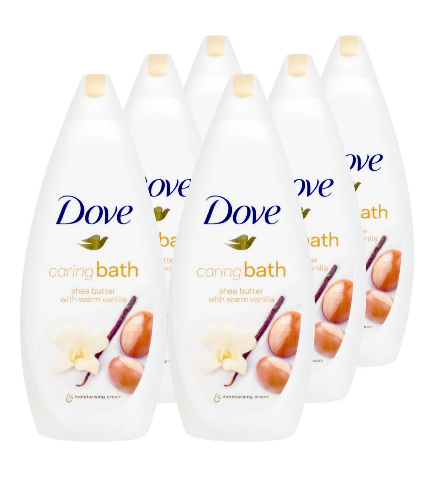 Unbekannt Dove Nourishing Bath Cream with Shea Butter & Vanilla Scent 750ml 4500ml (Pack of 6)