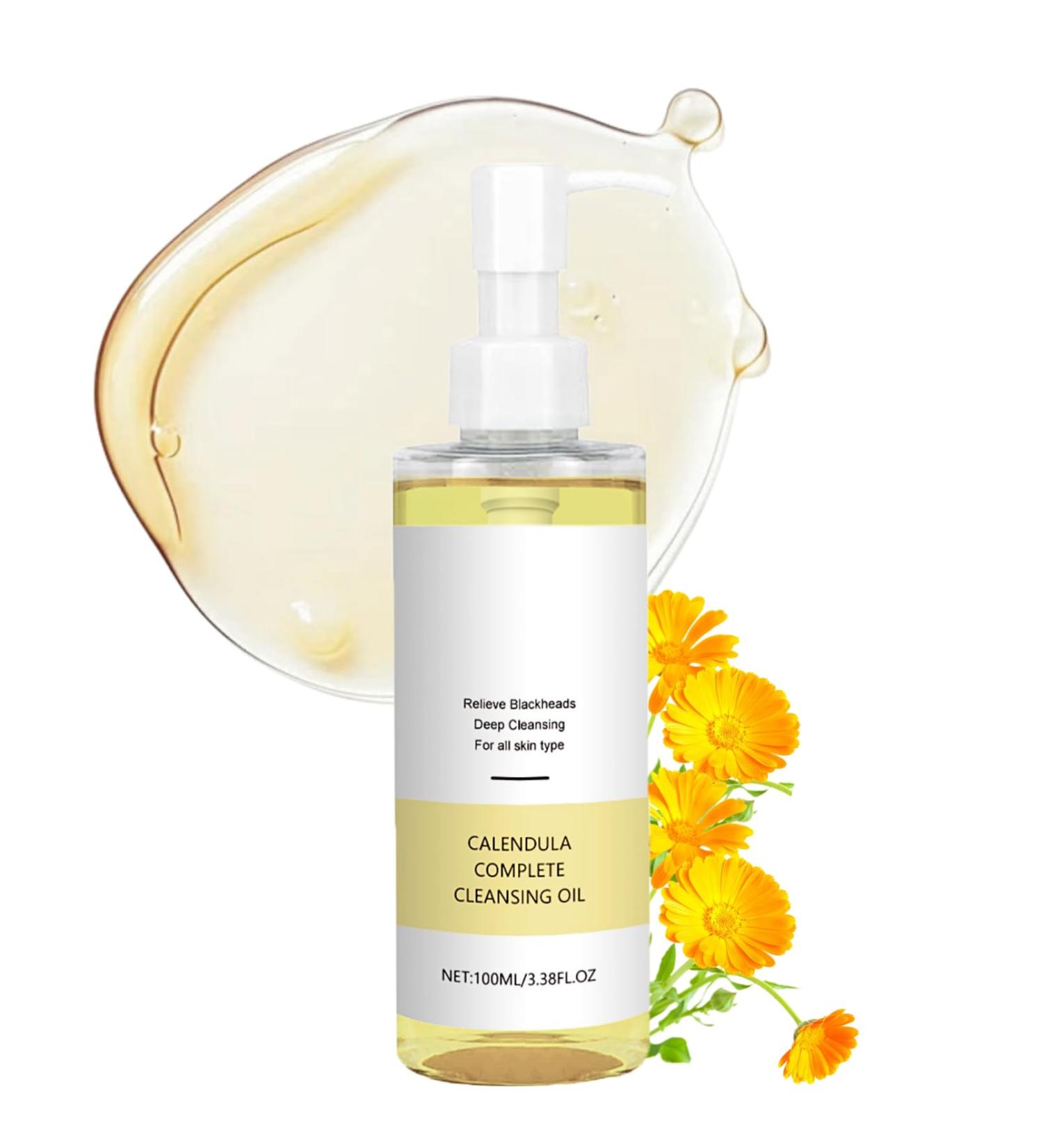 Calendula Makeup Remover Cleansing Oil Calendula Cleansing Oil For Face Deep Pore Cleanser Oil Relieve Blackhead Deep Cleansing Oil For Cleansing Of Pores Oil Cleanser Effect For All Skin Type - Buy Online on GoSupps.com
