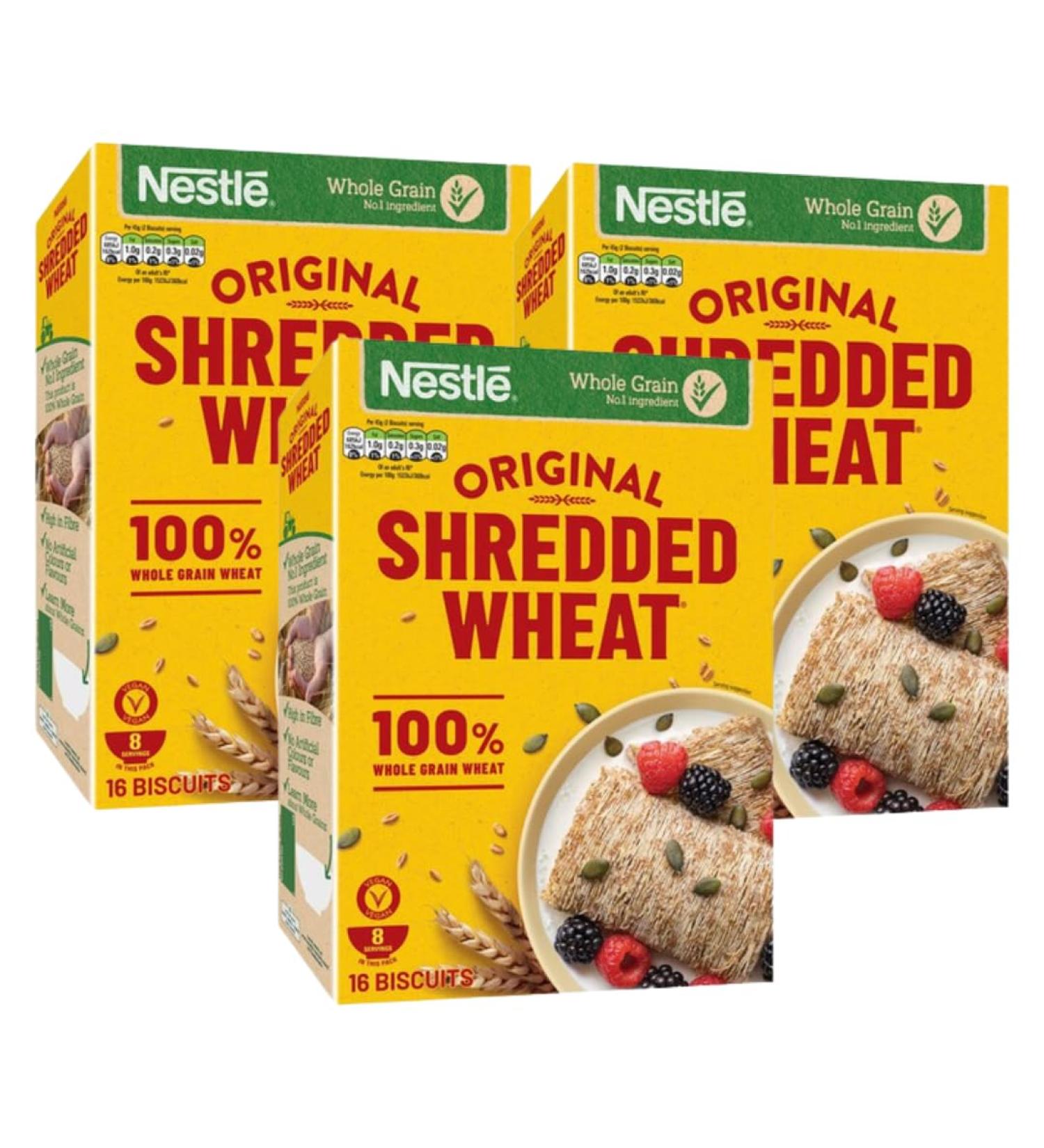 Cereal Bundle Containing Shredded Wheat Breakfast Biscuits 16s (3 Pack)