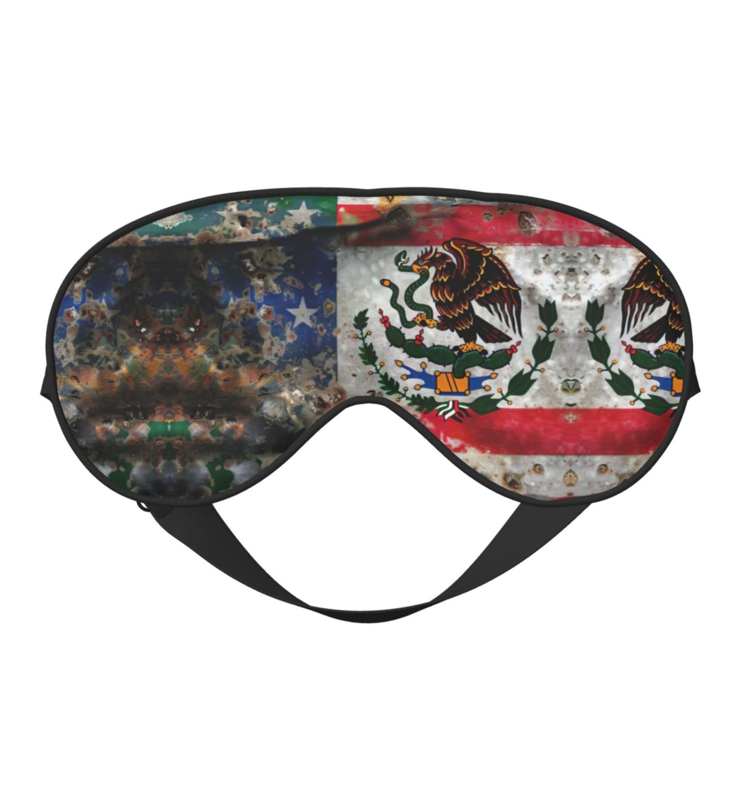SSIMOO Mexican American Flag Eye Mask | Soft & Breathable Sleep Mask for Travel | Relaxation & Comfort - Buy Online on GoSupps.com