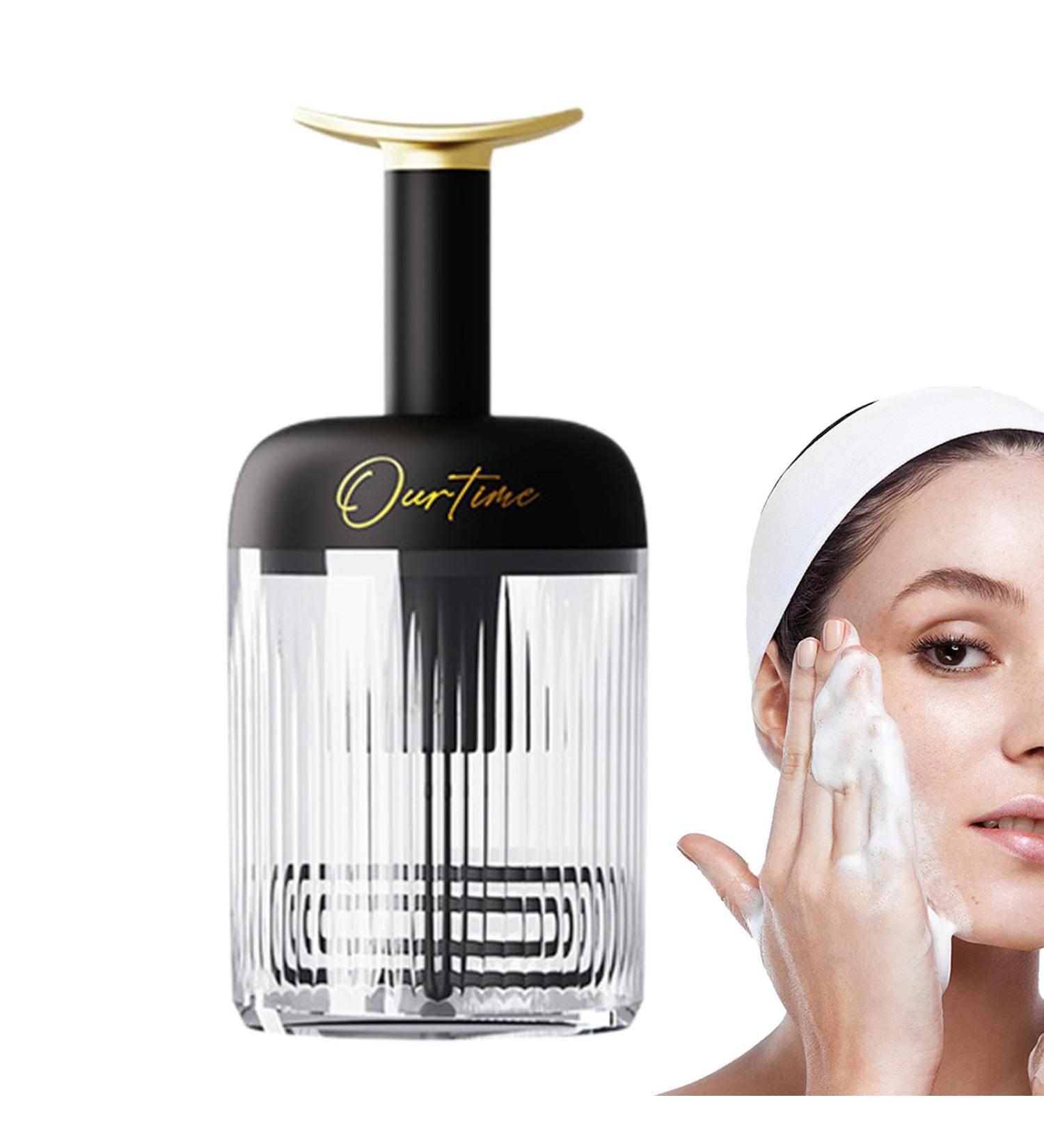 Cleanser Foamer - Transparent Manual Facial Cleanser Foamer Type Rotating Foam Maker - Portable Deep Cleansing Facial Cleansing Tools for Travel Household Rich Lather Black - Buy Online on GoSupps.com