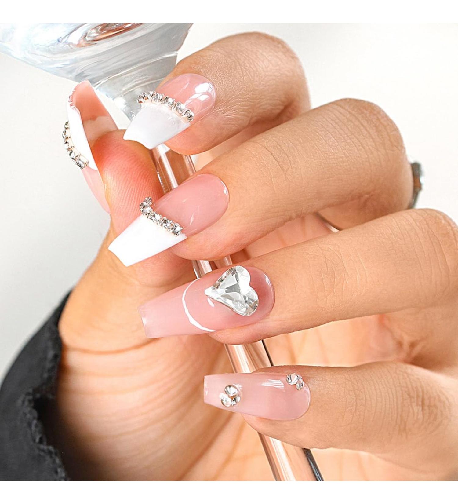 Sethexy French Long Coffin False Nails - Handmade Durable & Stylish | International Shipping Available - Buy Online on GoSupps.com