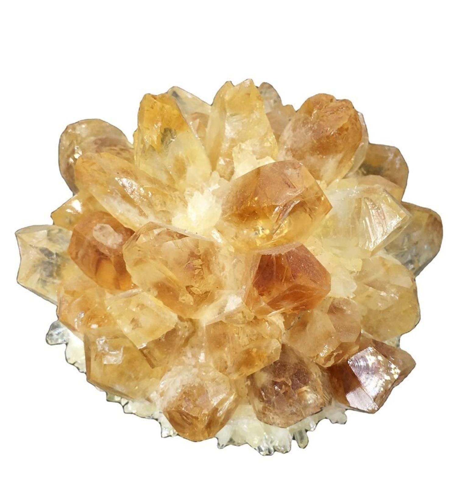 Yellow Crystal Cluster Natural Quartz Cluster for Crystal Reiki Crystal Stone - Buy Online on GoSupps.com